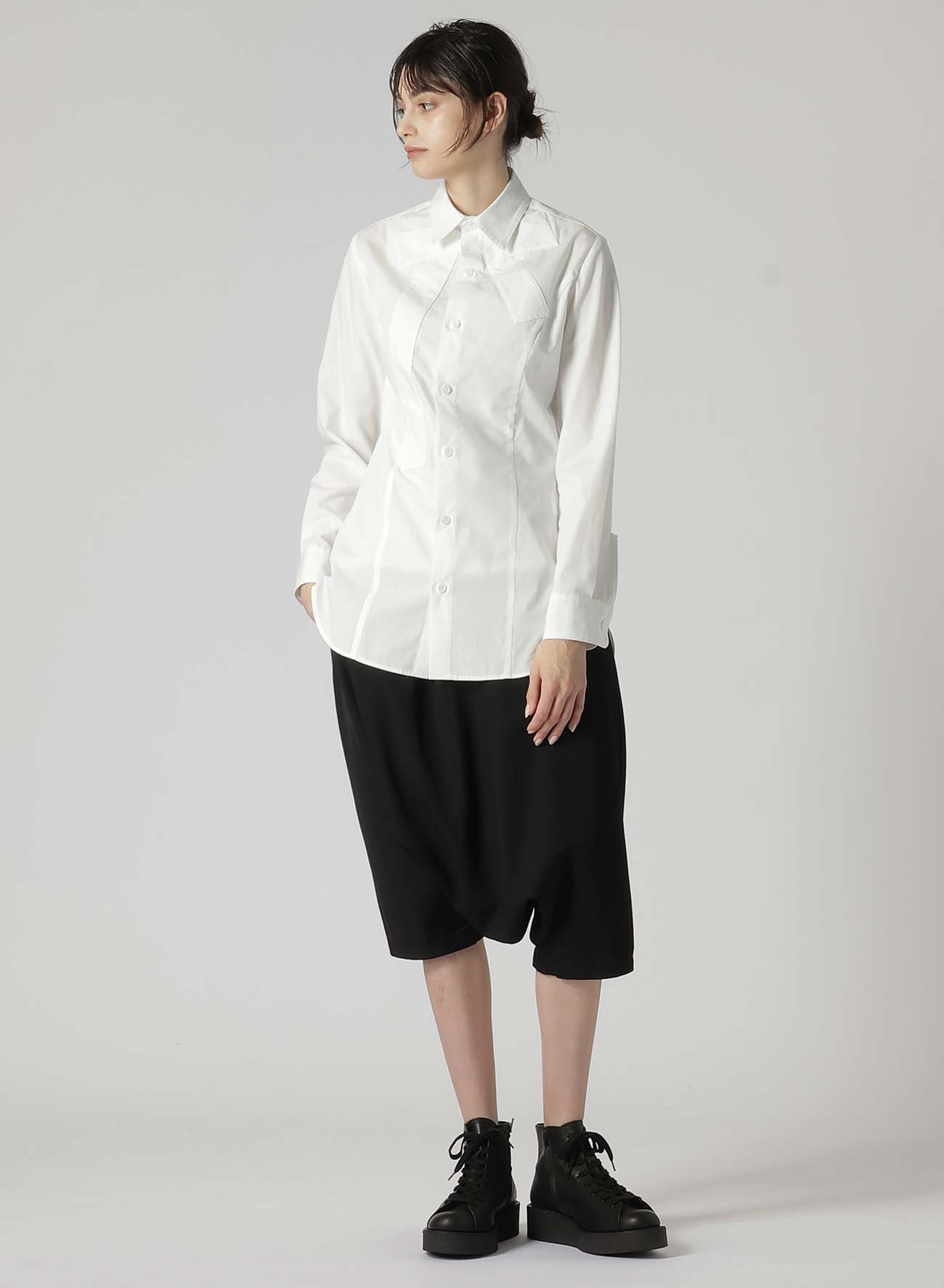 COTTON BROAD R-RIBBON BLOUSE