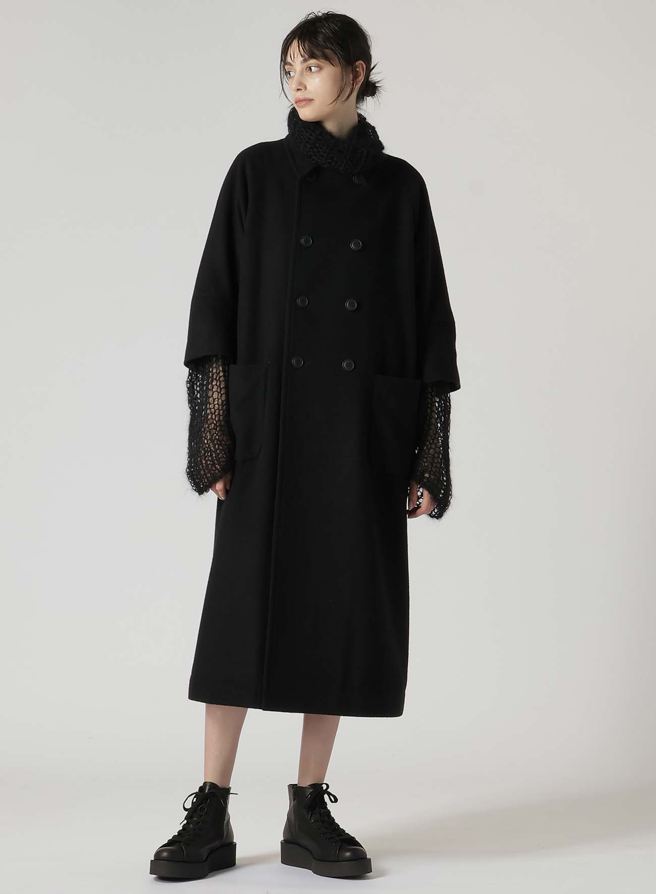 MELTON R-CROPPED RAGLAN SLV COAT