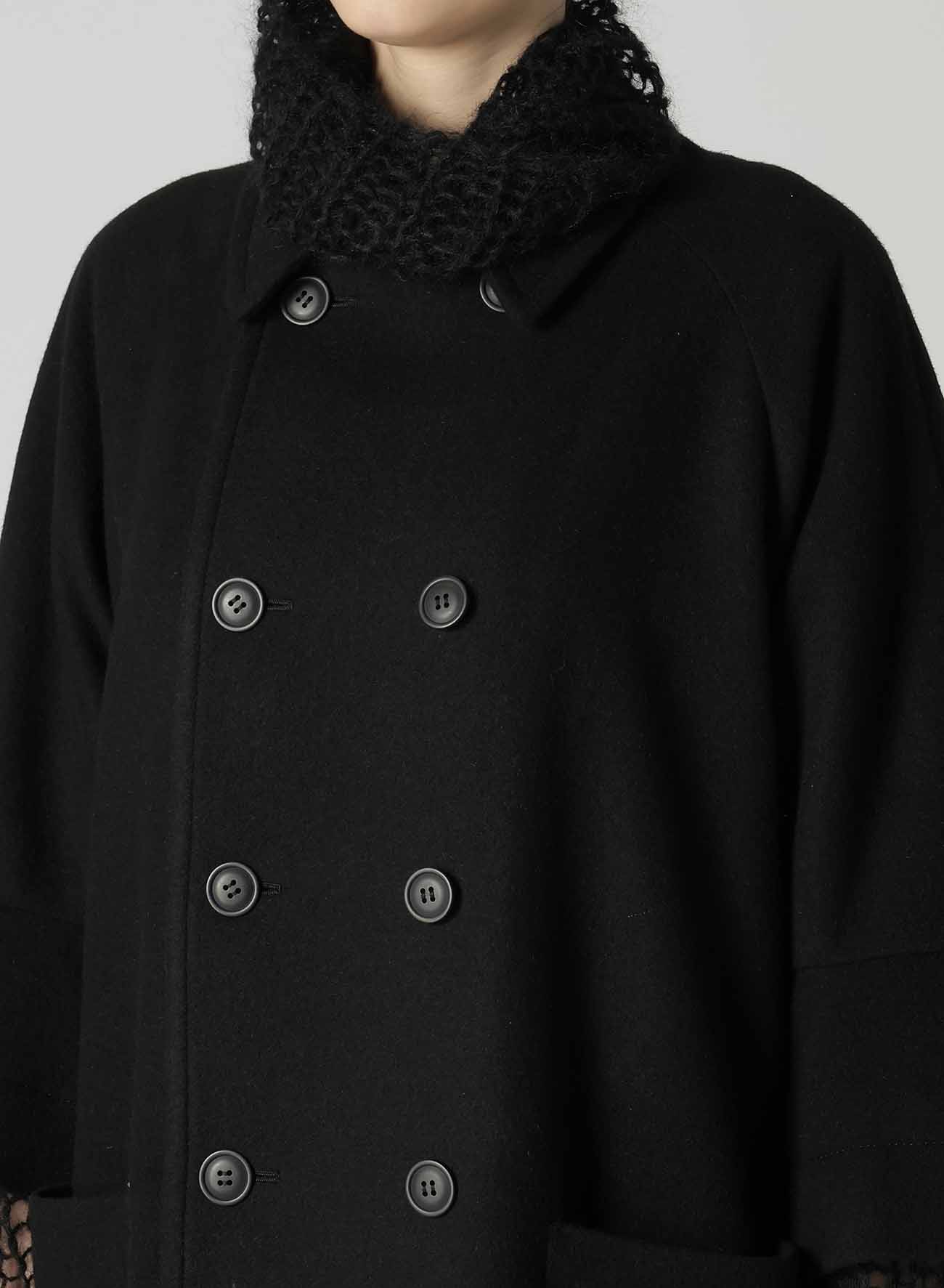 MELTON R-CROPPED RAGLAN SLV COAT