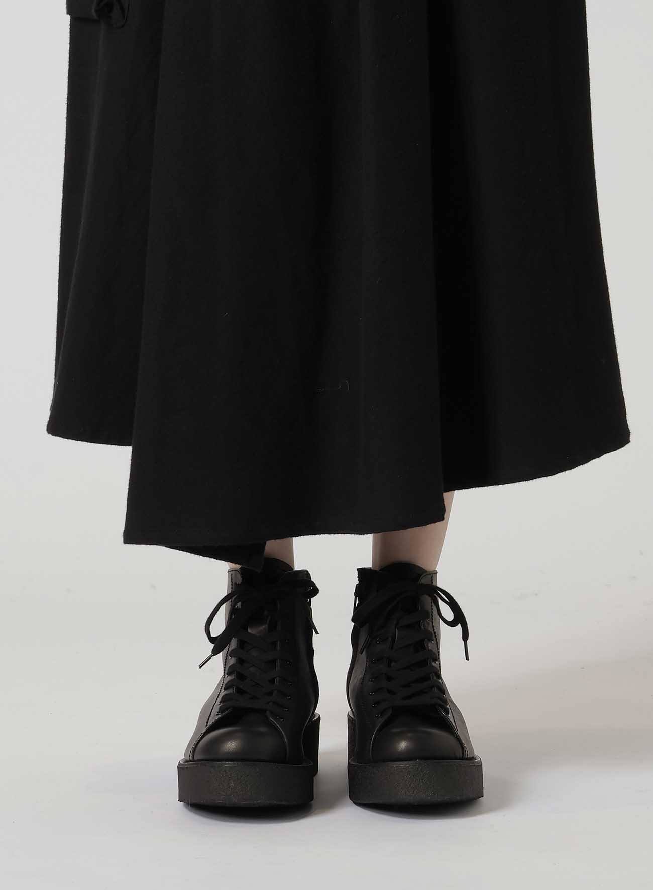 COTTON TWILL R-WIDE TUCK CARGO SKIRT