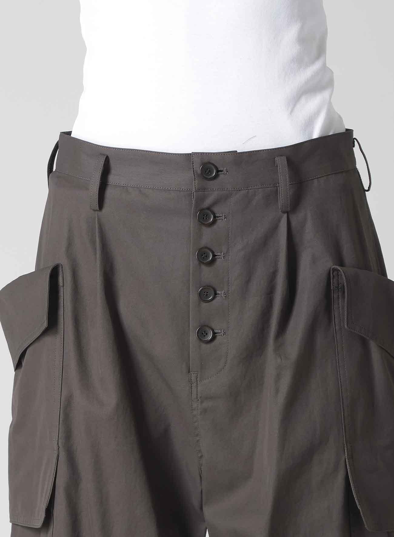 S HIGH-TWISTED GABARDINE SHORT CARGO PANTS