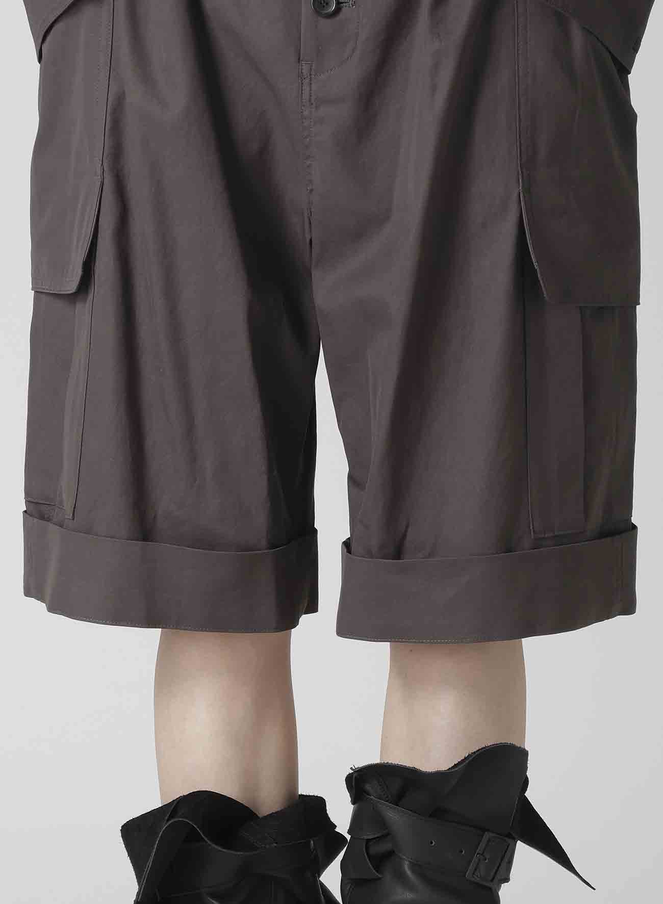 S HIGH-TWISTED GABARDINE SHORT CARGO PANTS