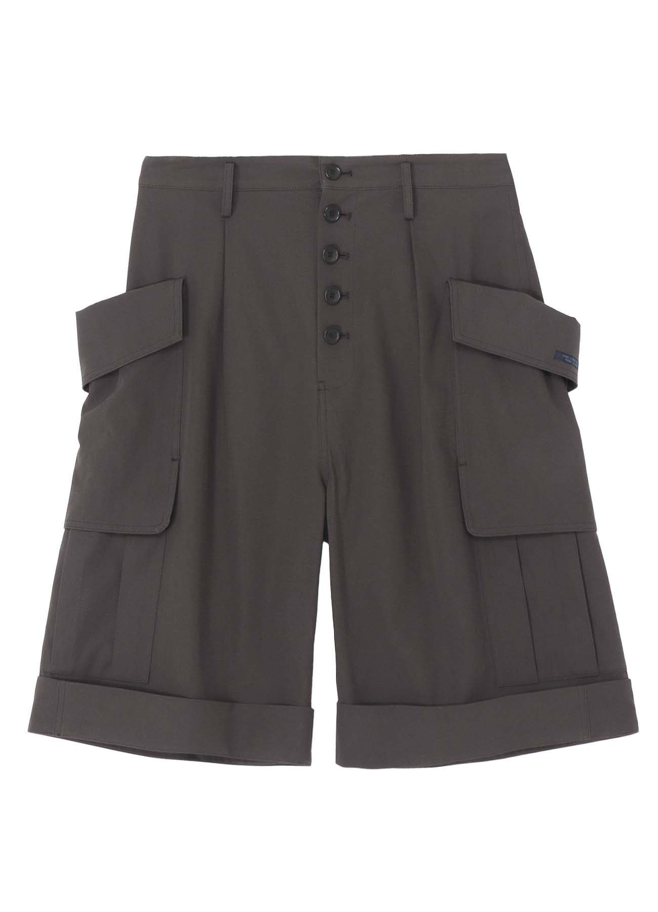 S HIGH-TWISTED GABARDINE SHORT CARGO PANTS