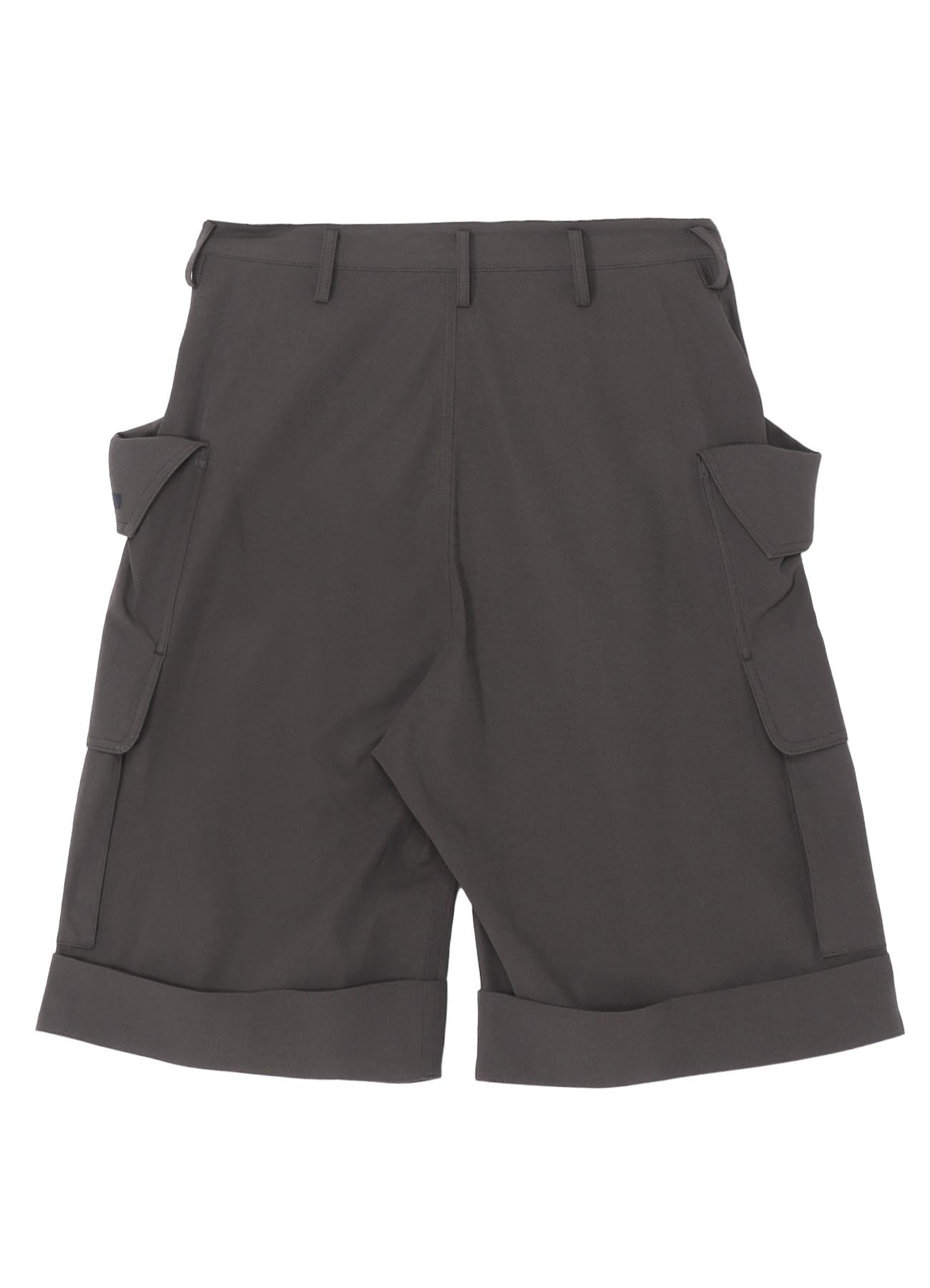 S HIGH-TWISTED GABARDINE SHORT CARGO PANTS
