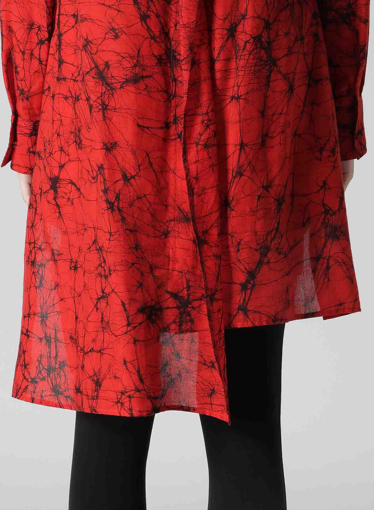 BATIKK LAWN BACKSIDE WRAPED FLARE BLOUSE