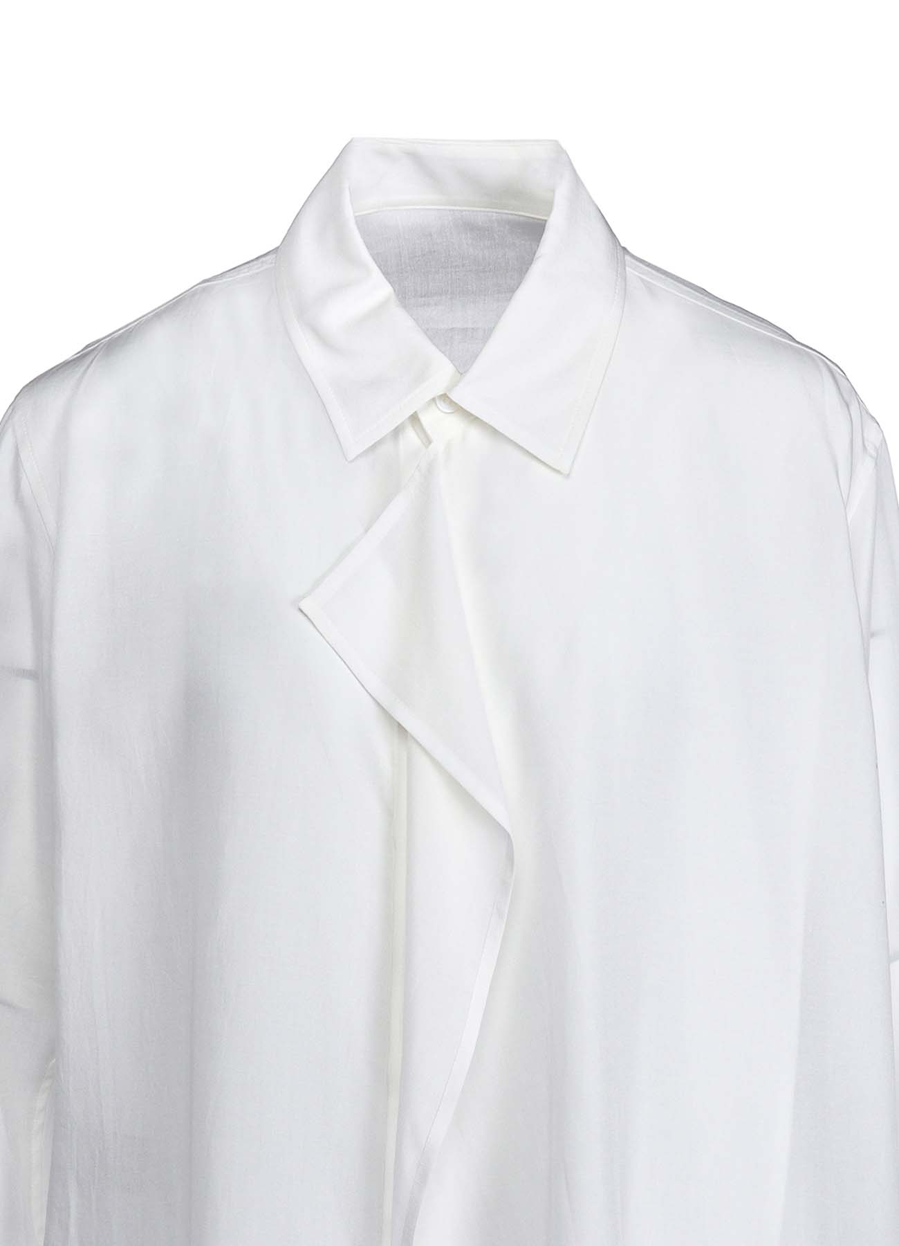 CELLULOSE POPLIN FRONT KNOT DETAIL BLOUSE