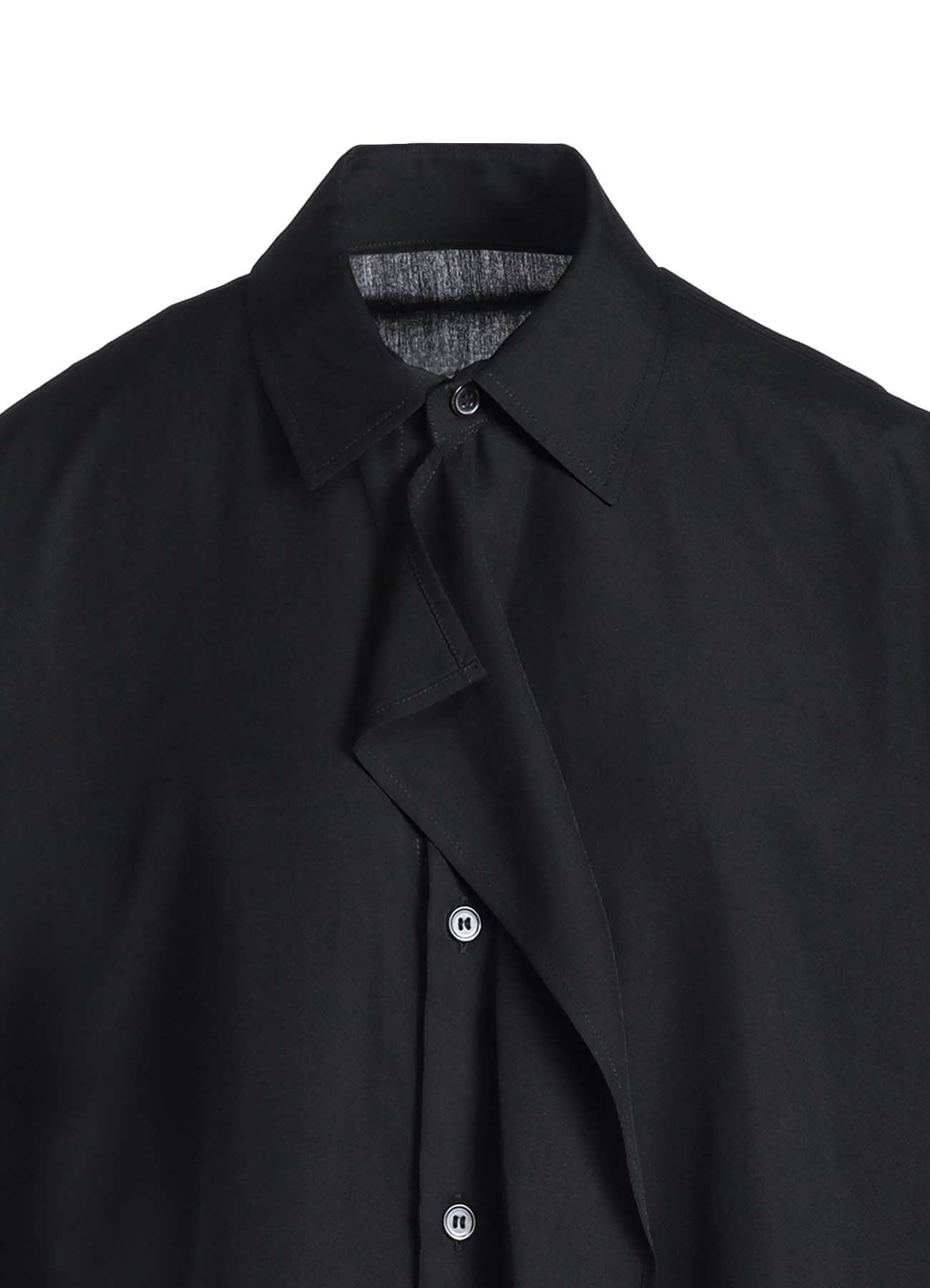 CELLULOSE POPLIN FRONT KNOT DETAIL BLOUSE