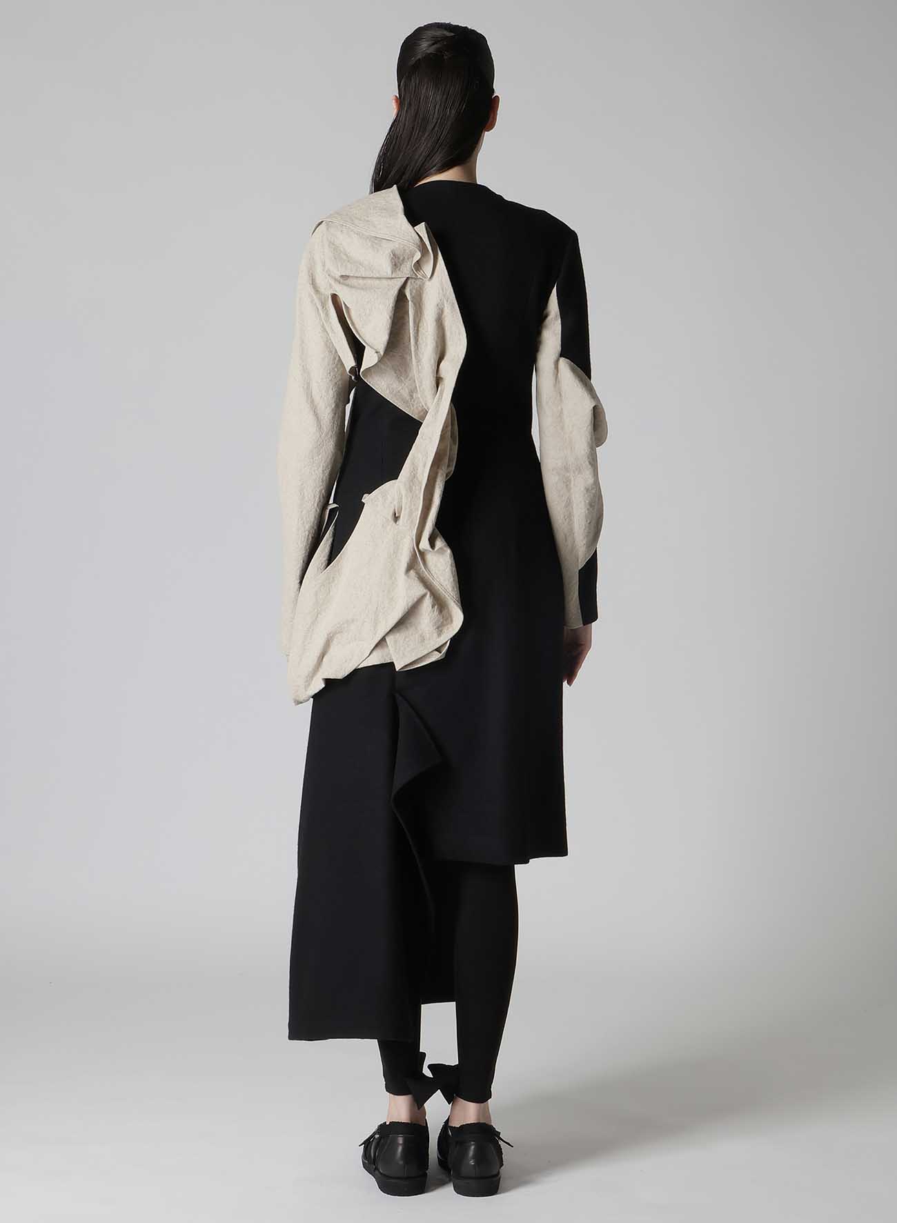 L SLV DRAPE DETAIL COAT