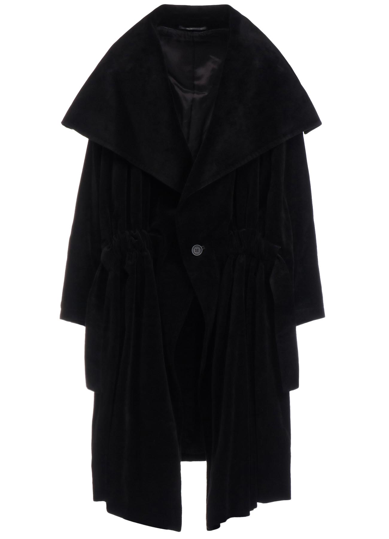 C/Ry VELVET FRONT GATHER DETAIL COAT