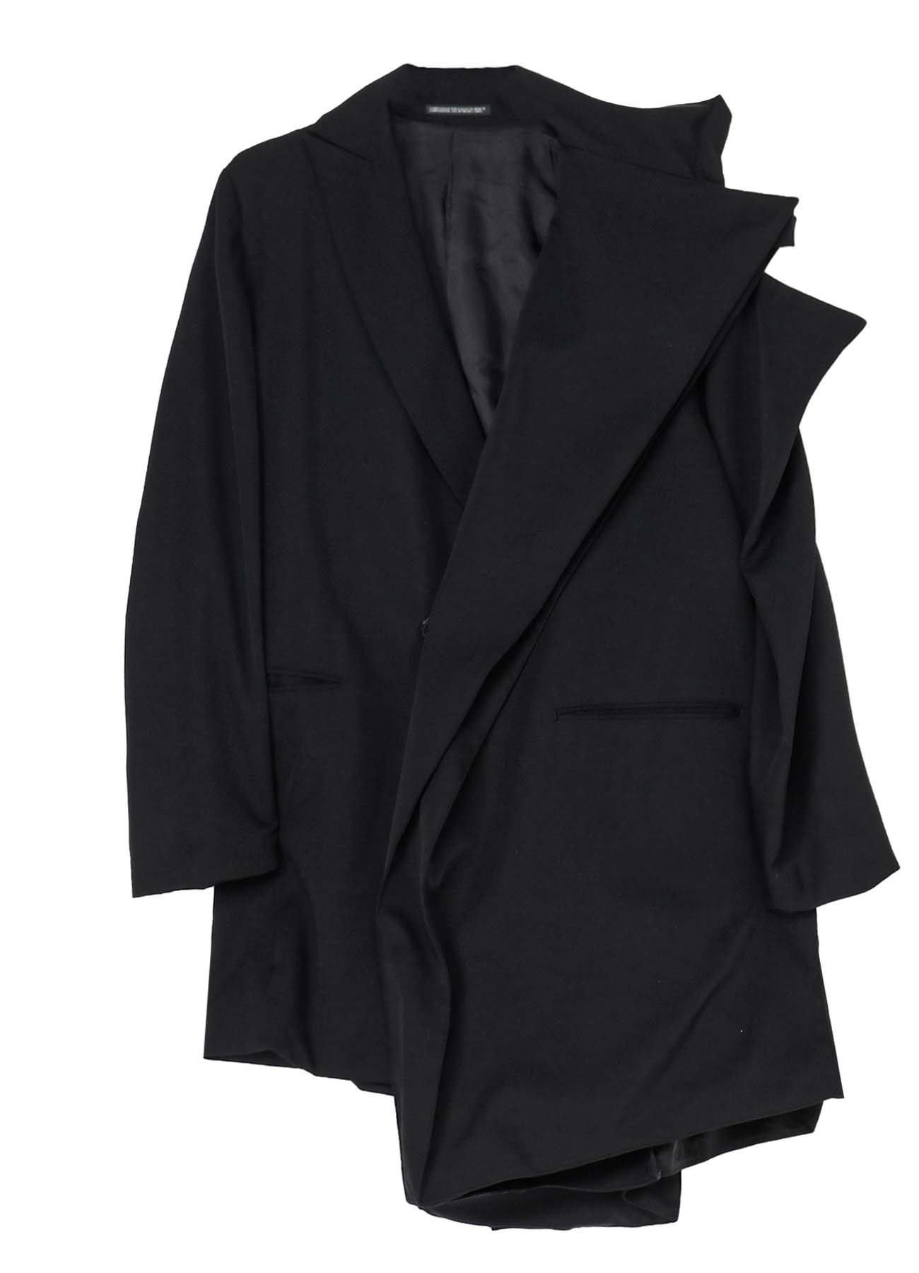 GABARDINE L BOX SLEEVE OVERSIZED COAT