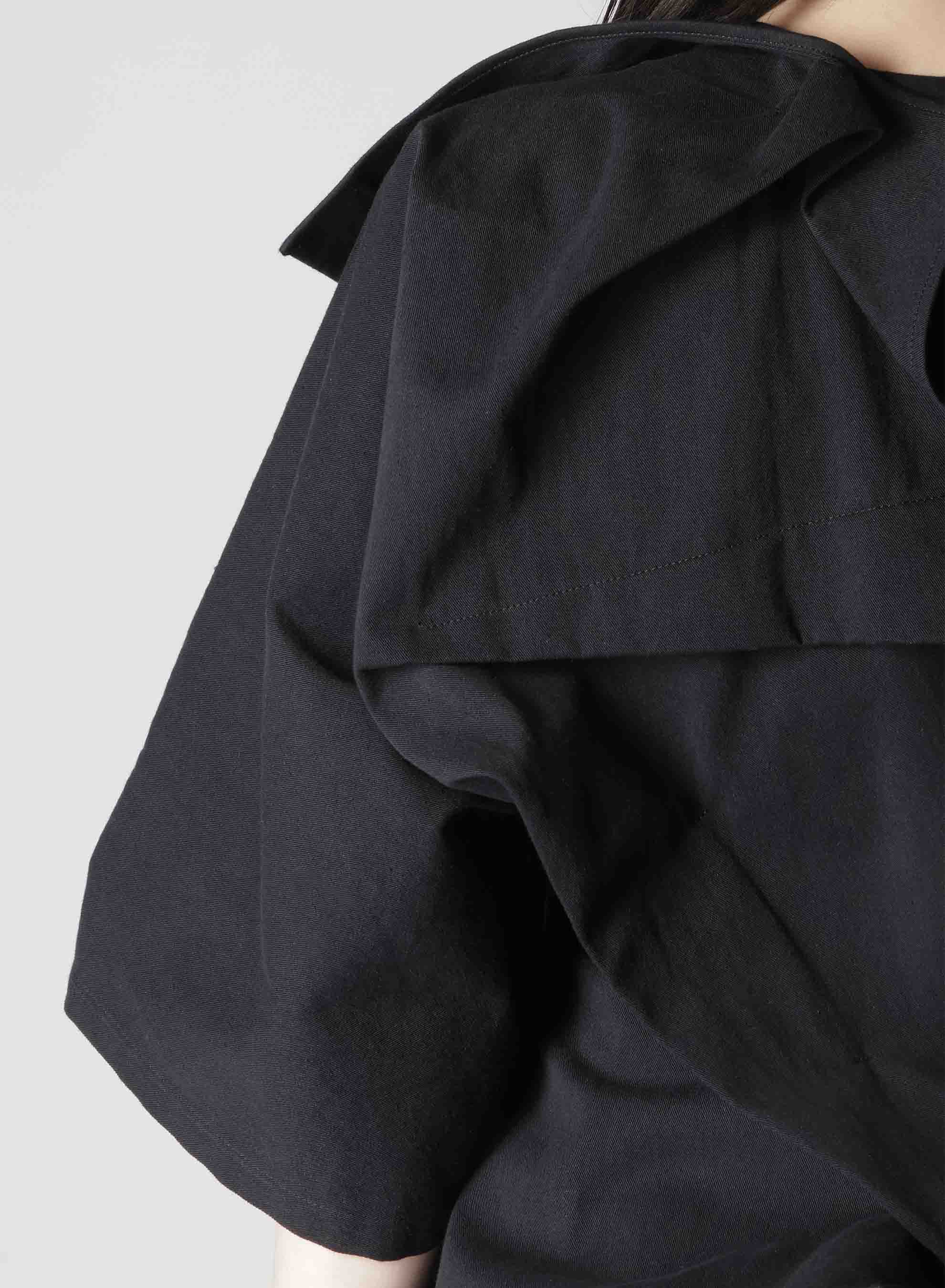 C/HEMP BACKSIDE UNIFORM TWILL DRAPED SLEEVES JACKET