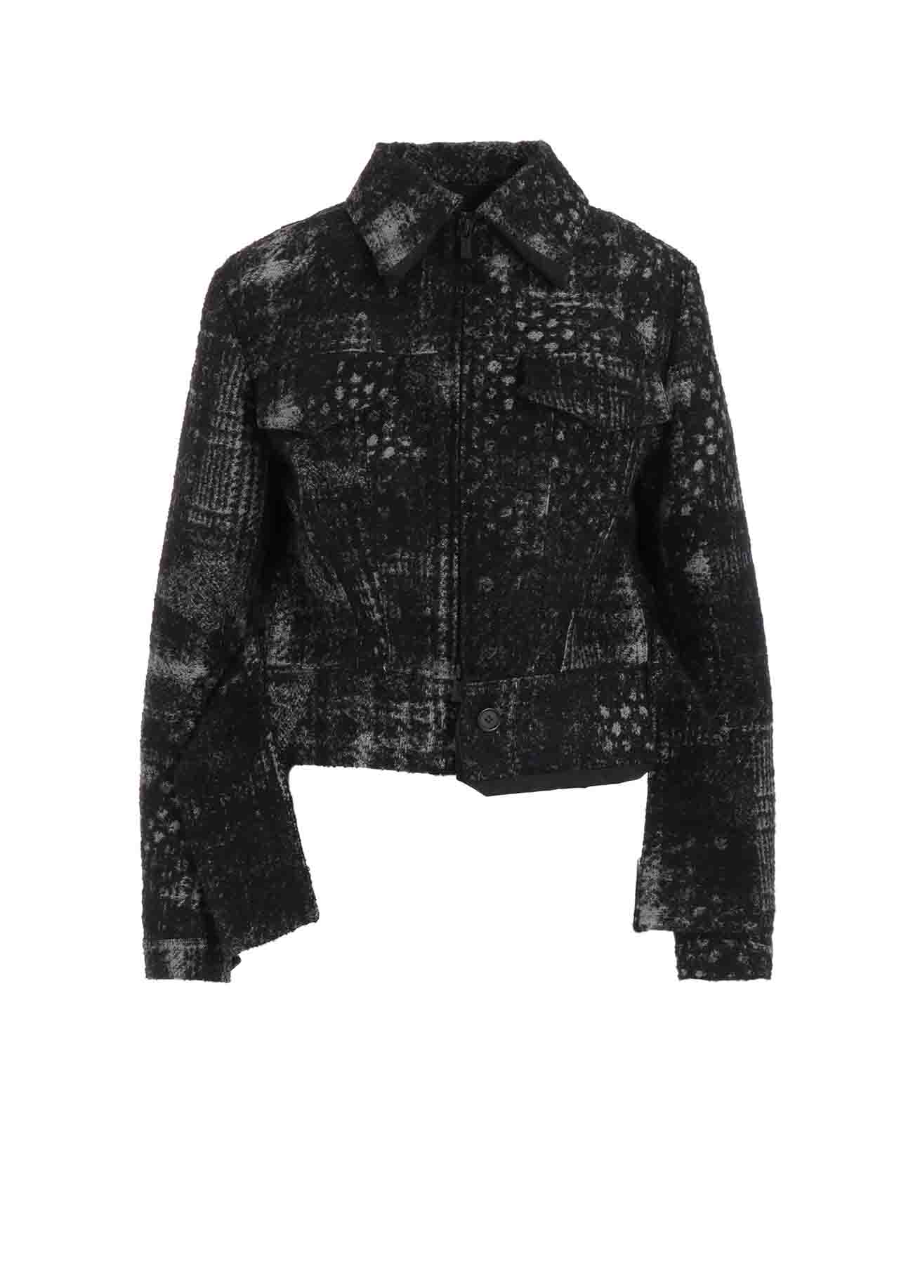 CHECK JACQUARD BOX SHORT JACKET