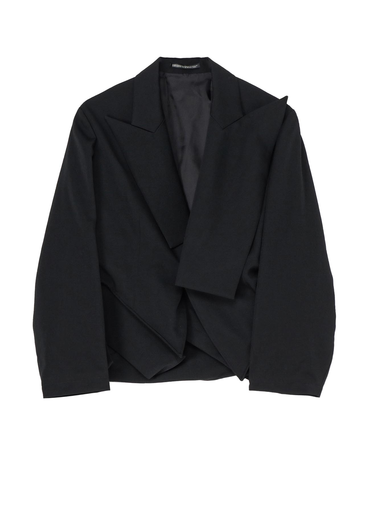 GABARDINE BOX HEM PEAKED JACKET