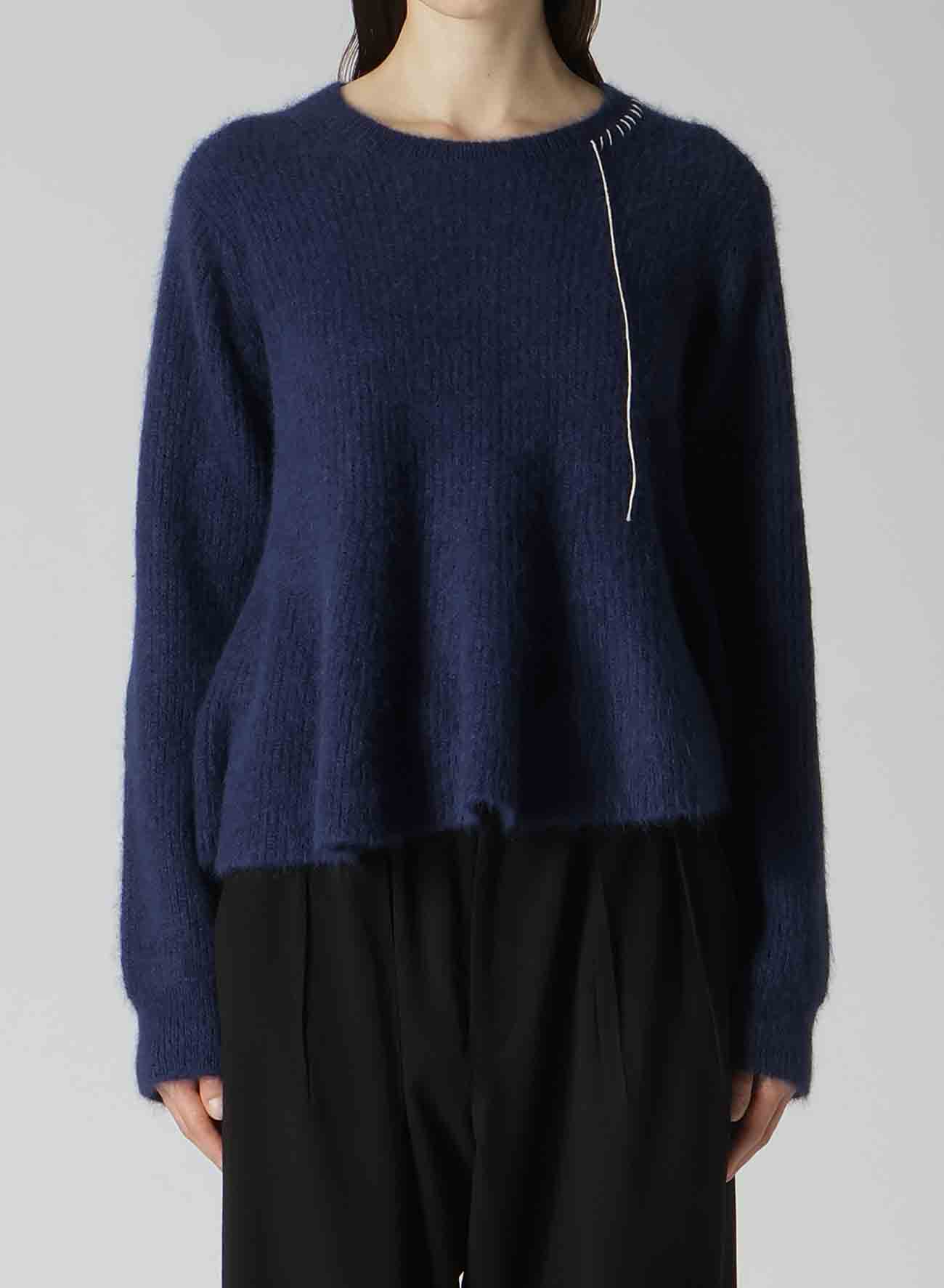 HALF CARDIGAN KNIT FLARED HEM PO