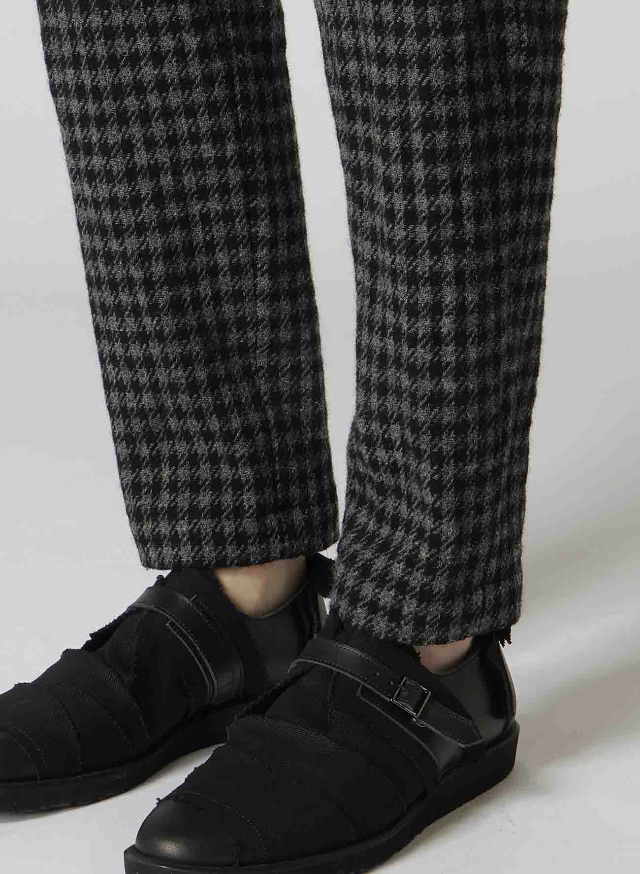 SMALL HOUNDSTOOTH BASIC SLIM PANTS A