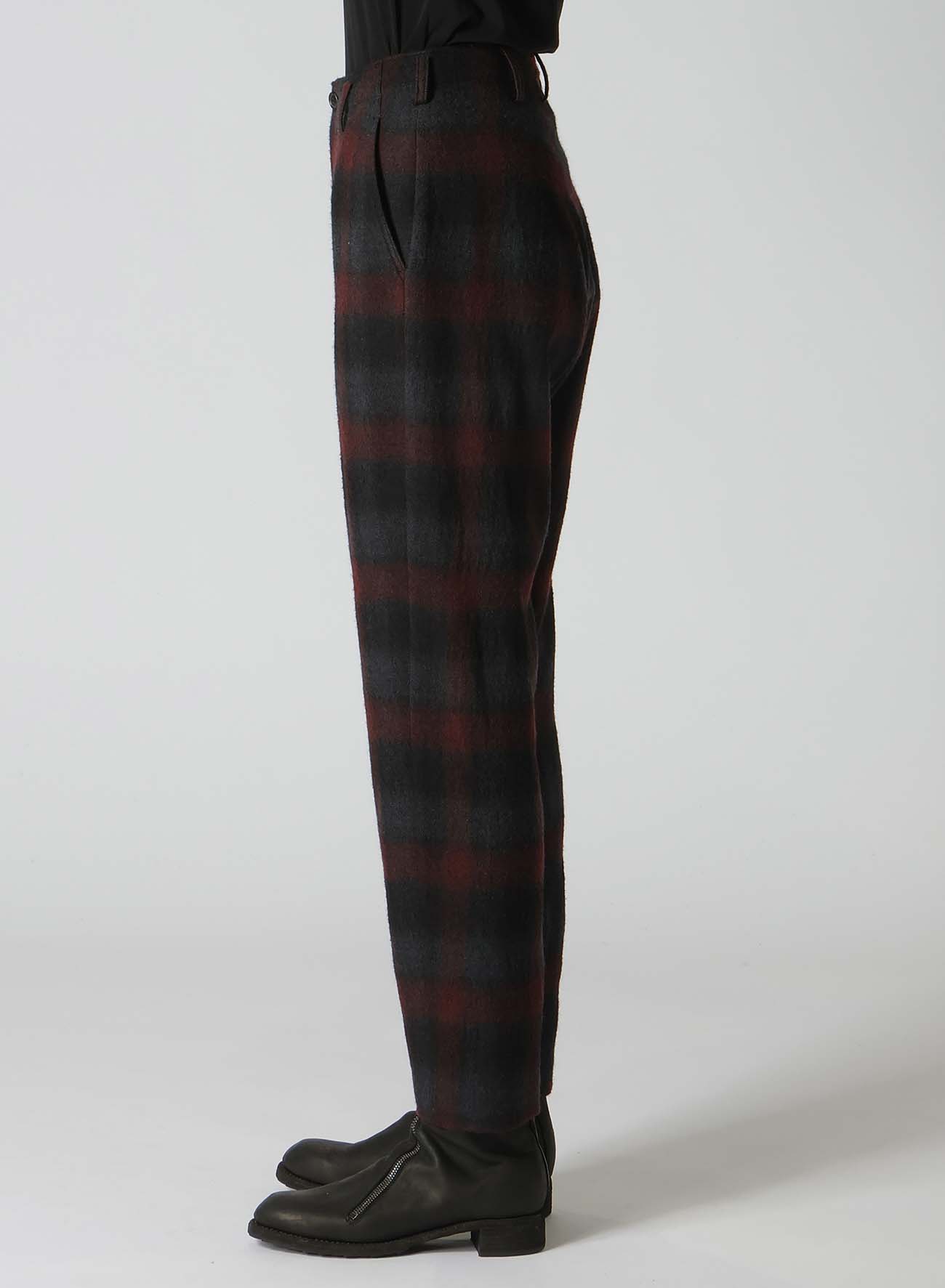 GREY OMBRE PLAID BASIC PANTS B