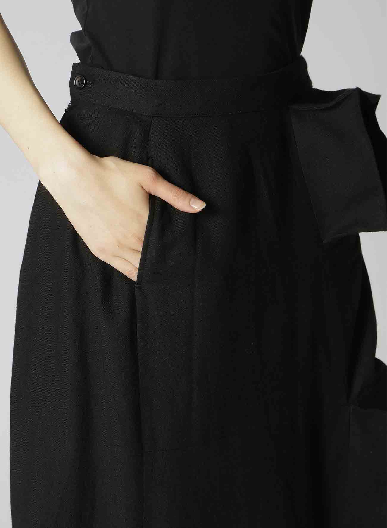 LIGHT SERGE B BOX POCKET SKIRT