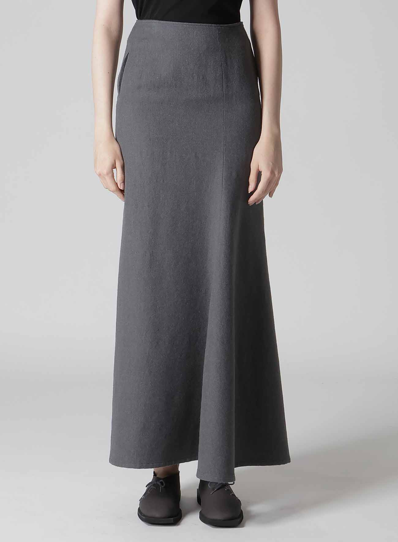 W/C TWILL WASHER L SLIM FLARE SKIRT