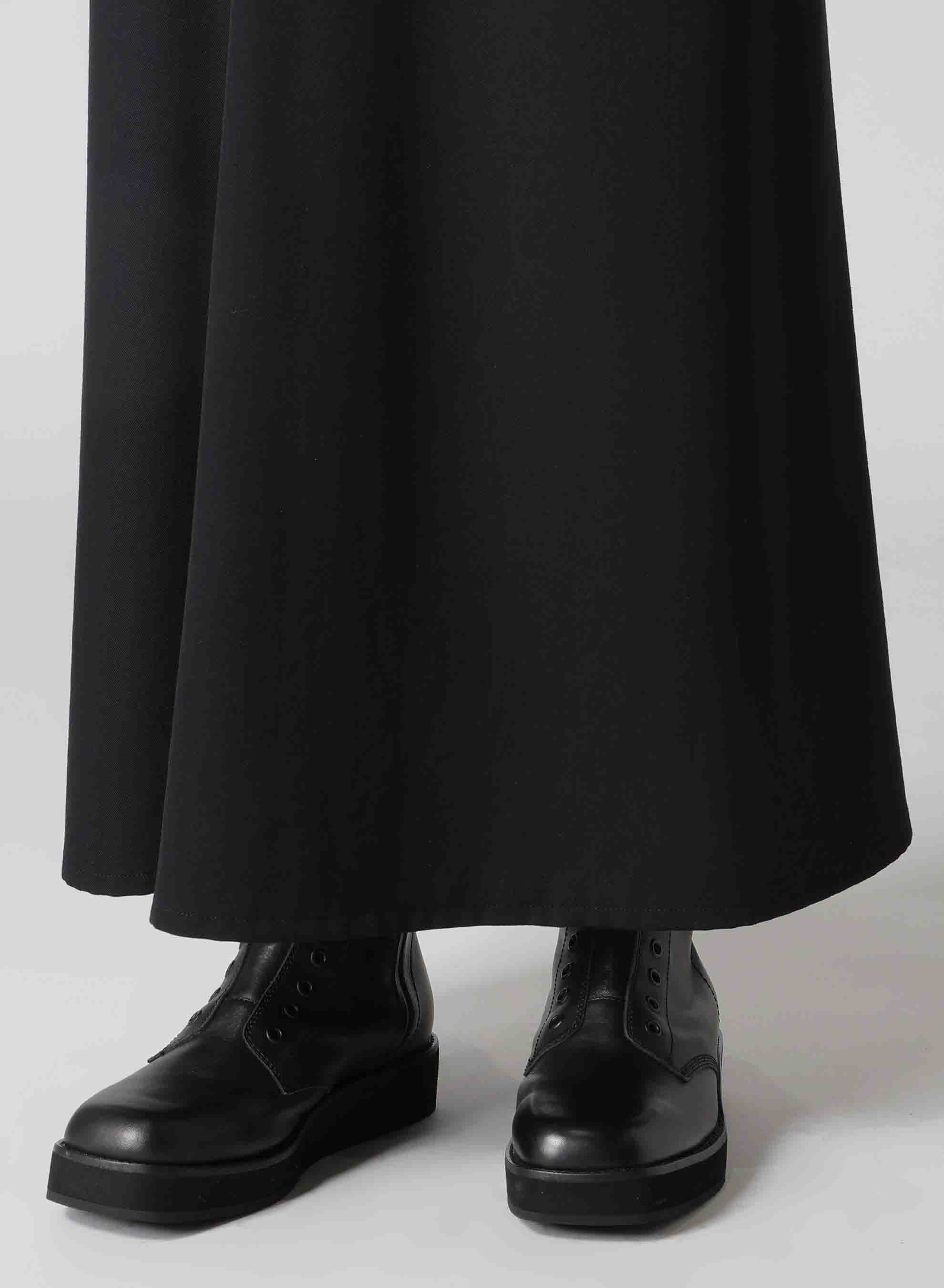 2/60 WOOL GABARDINE DIAGONAL PANEL SKIRT