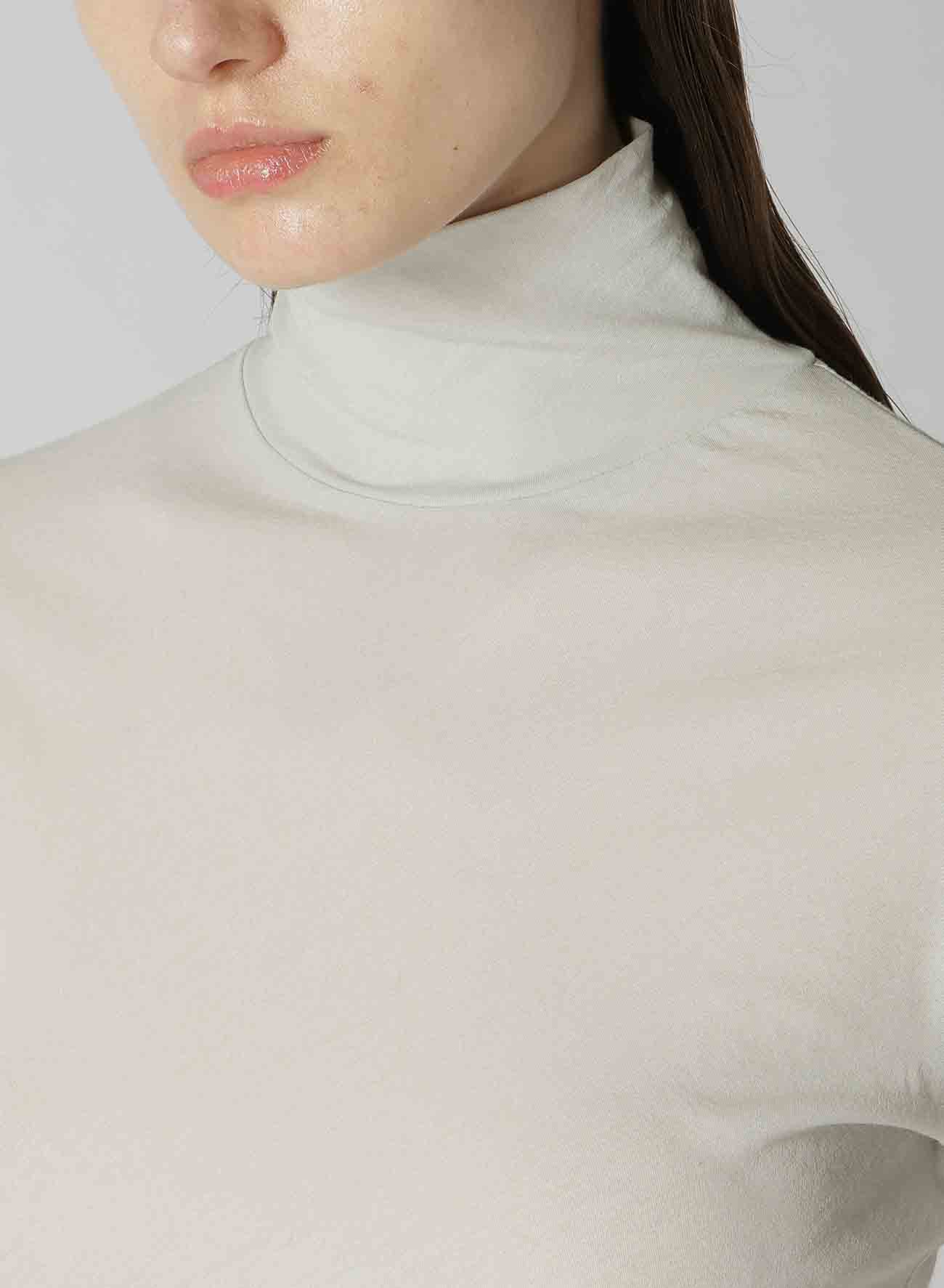 80/-HIGH GAUGE SINGLE JERSEY TURTLE NECK LONG SLV PO