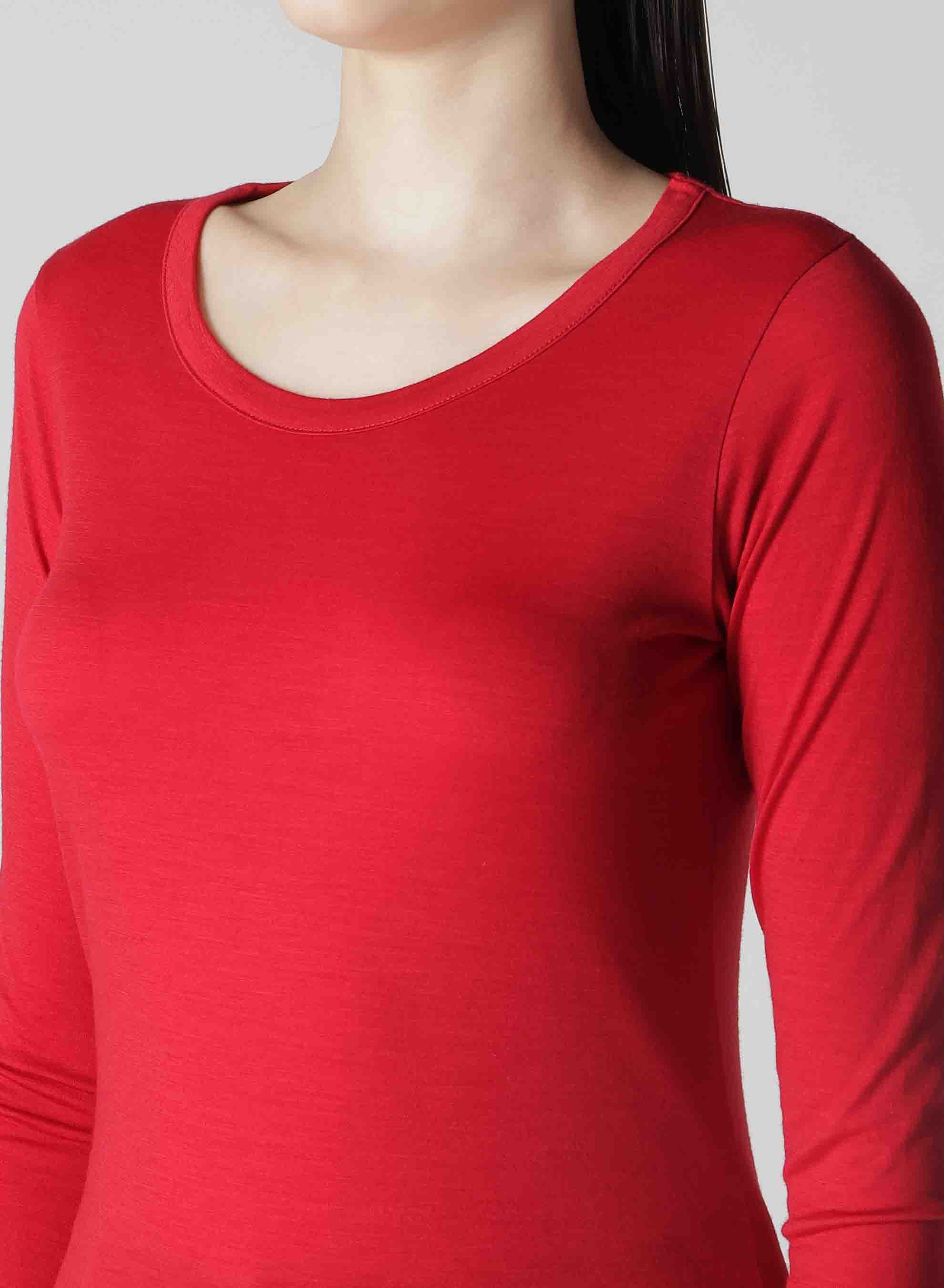 WOOL SINGLE JERSEY ROUND NECK LONG SLV T