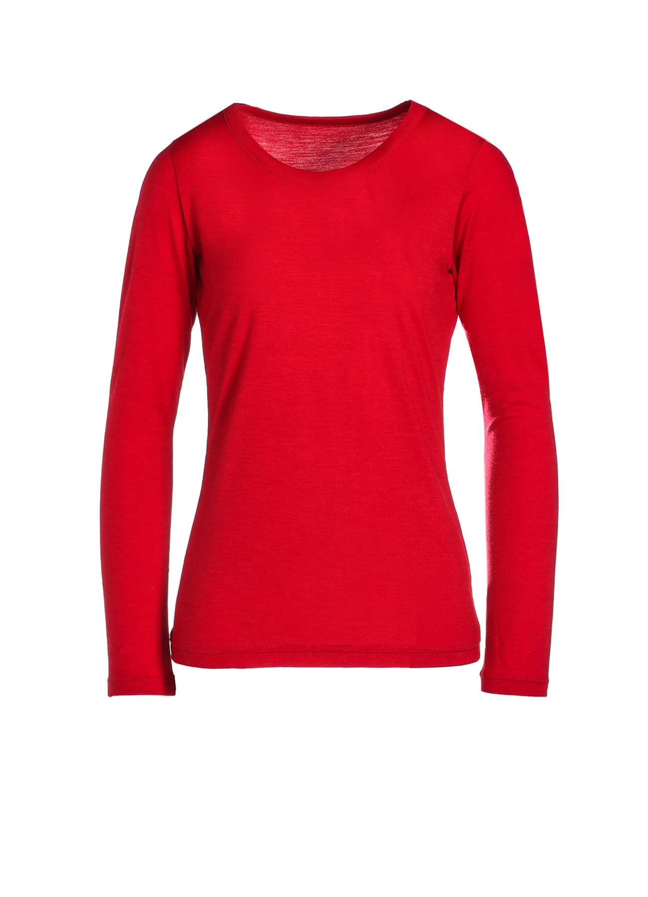 WOOL SINGLE JERSEY ROUND NECK LONG SLV T