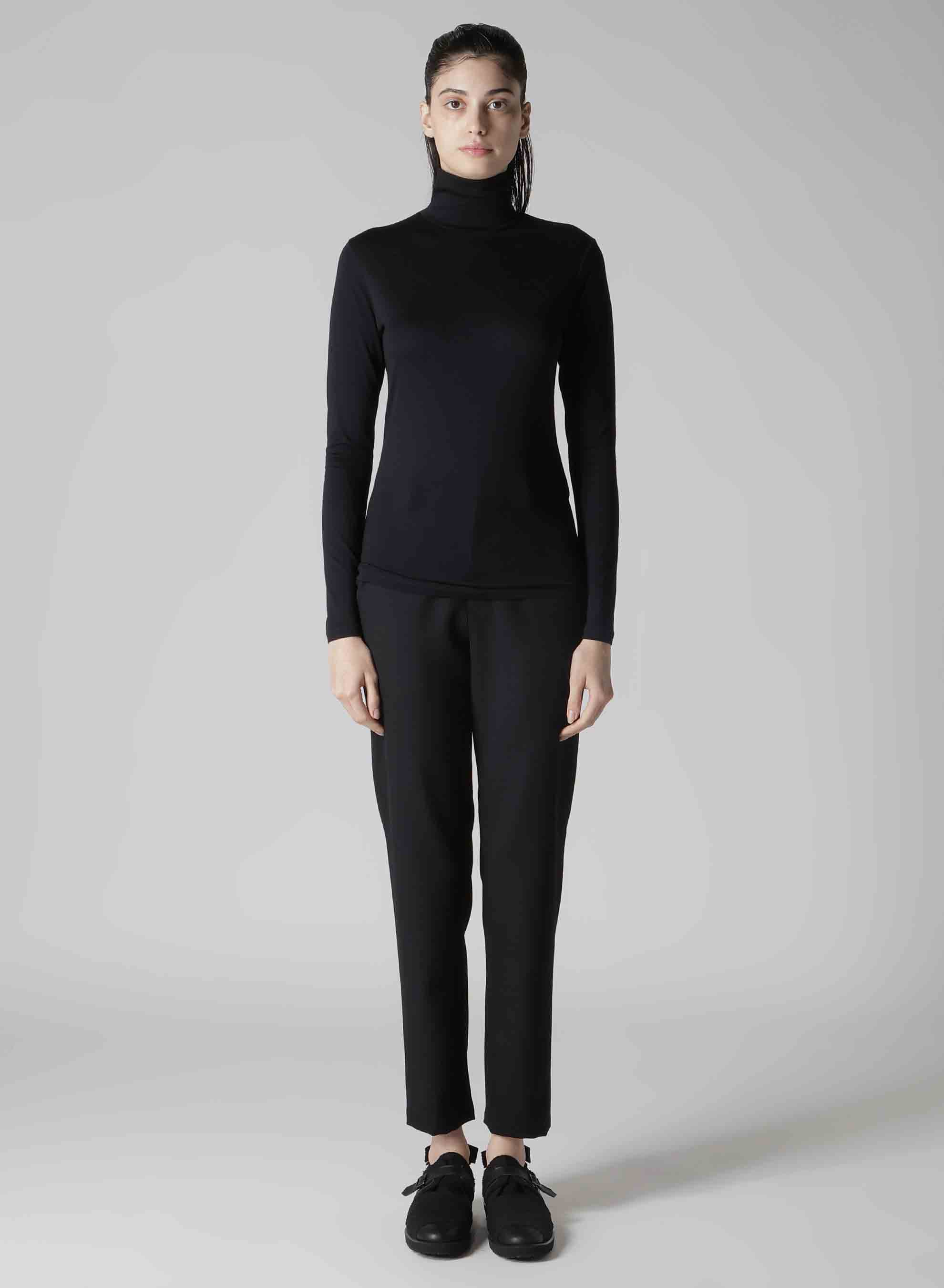 WOOL SINGLE JERSEY TURTLE NECK LONG SLV PO