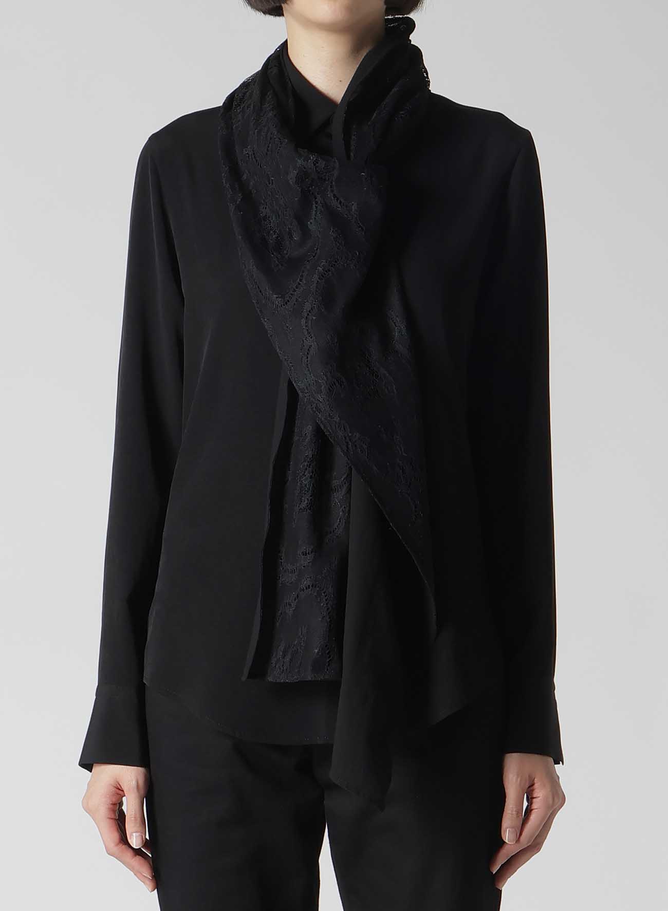 TA/PE CREPE DE CHINE STOLE DETAIL BLOUSE