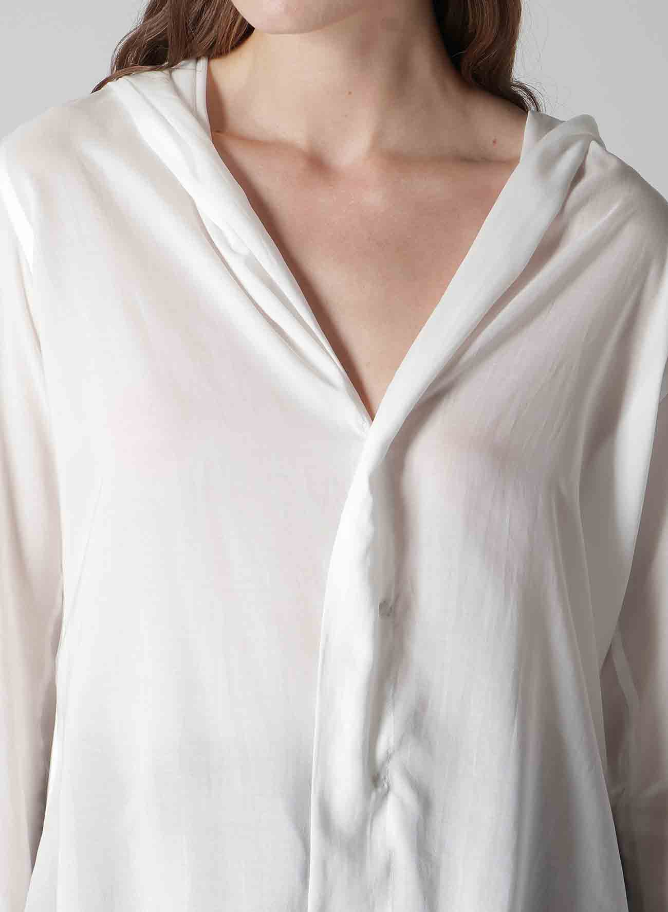 Ten LAWN DRAPED DETAIL HOOD DRESS