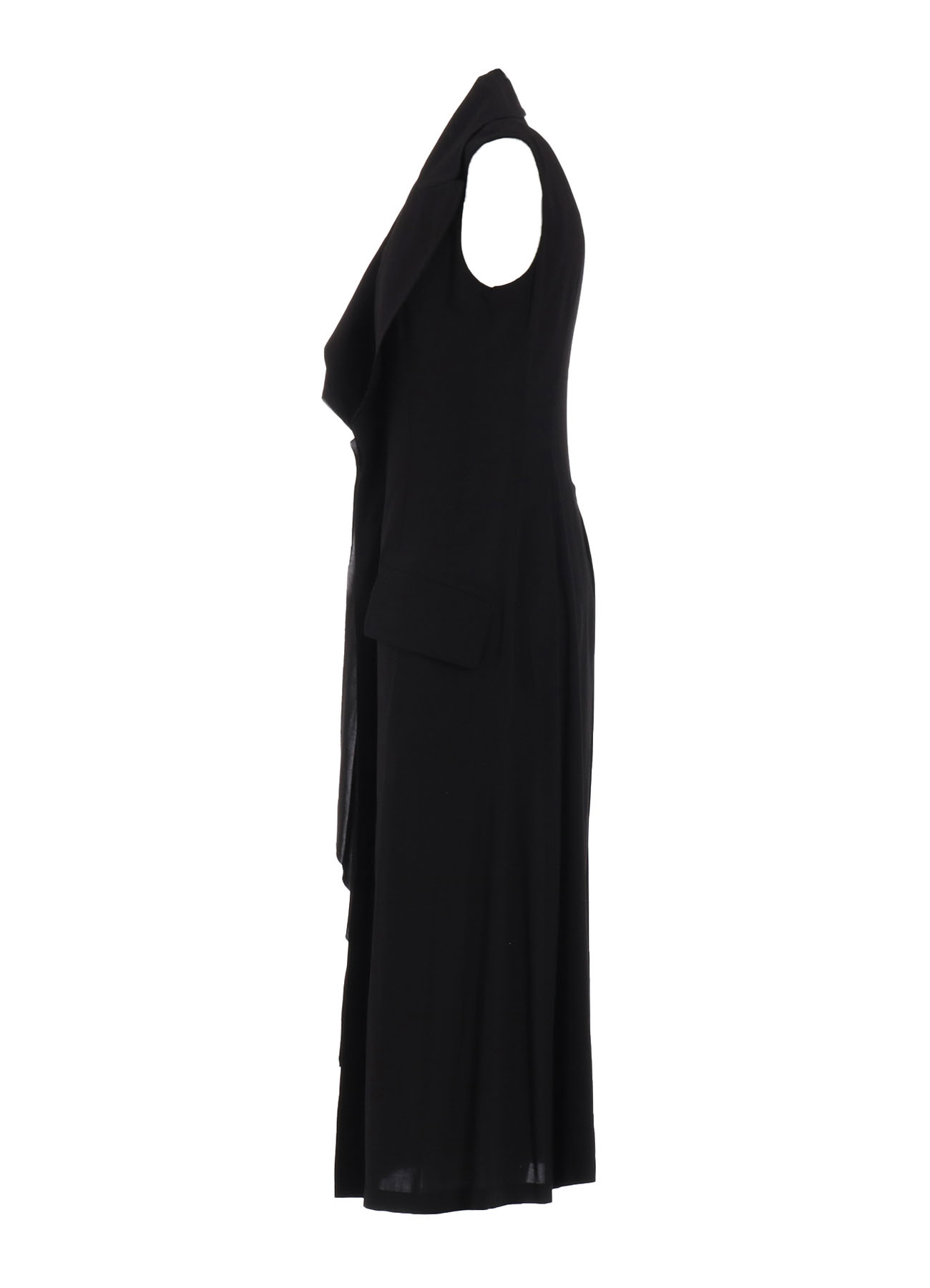 Ry LAWN FRONT DRAPED SLEEVELESS DRESS