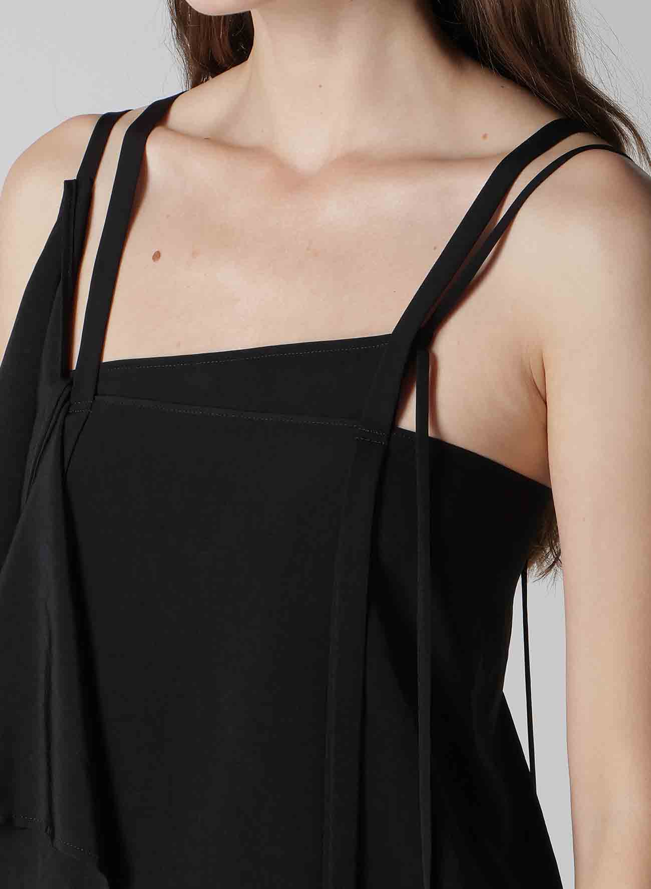 TA/PE CREPE DE CHINE R DRAPED STRING DRESS