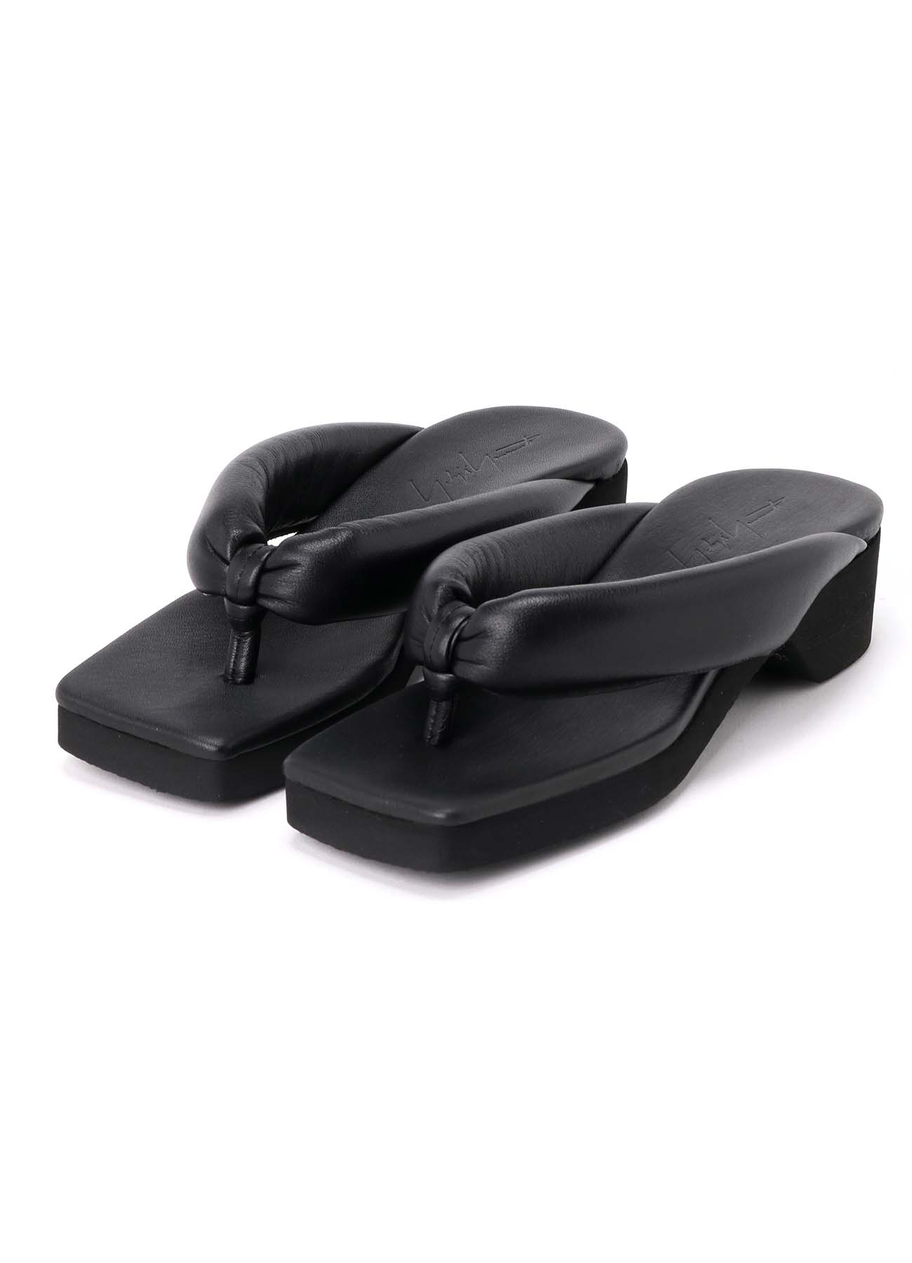 SOFT SMOOTH LEATHER HEEL GETA