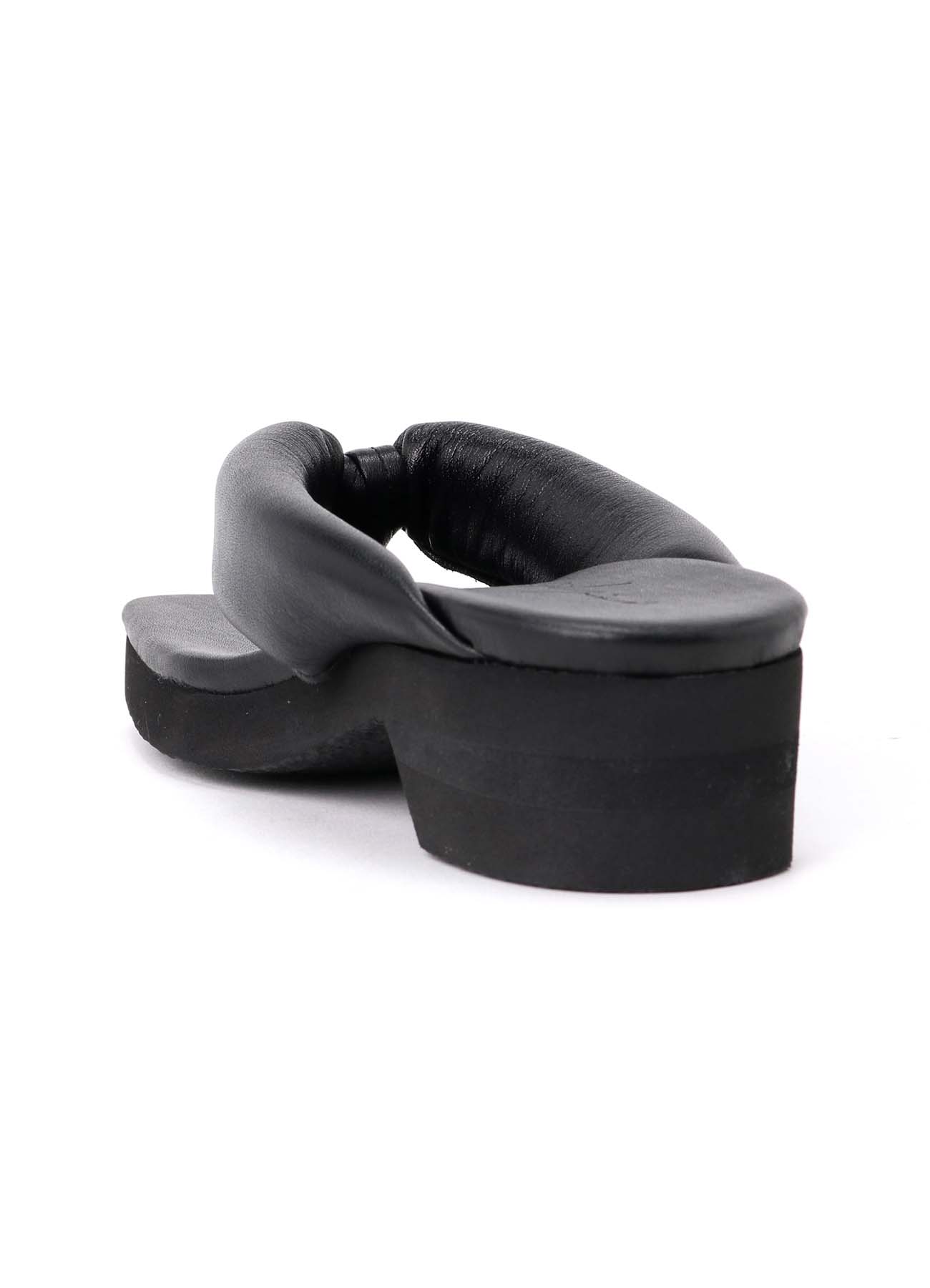 SOFT SMOOTH LEATHER HEEL GETA