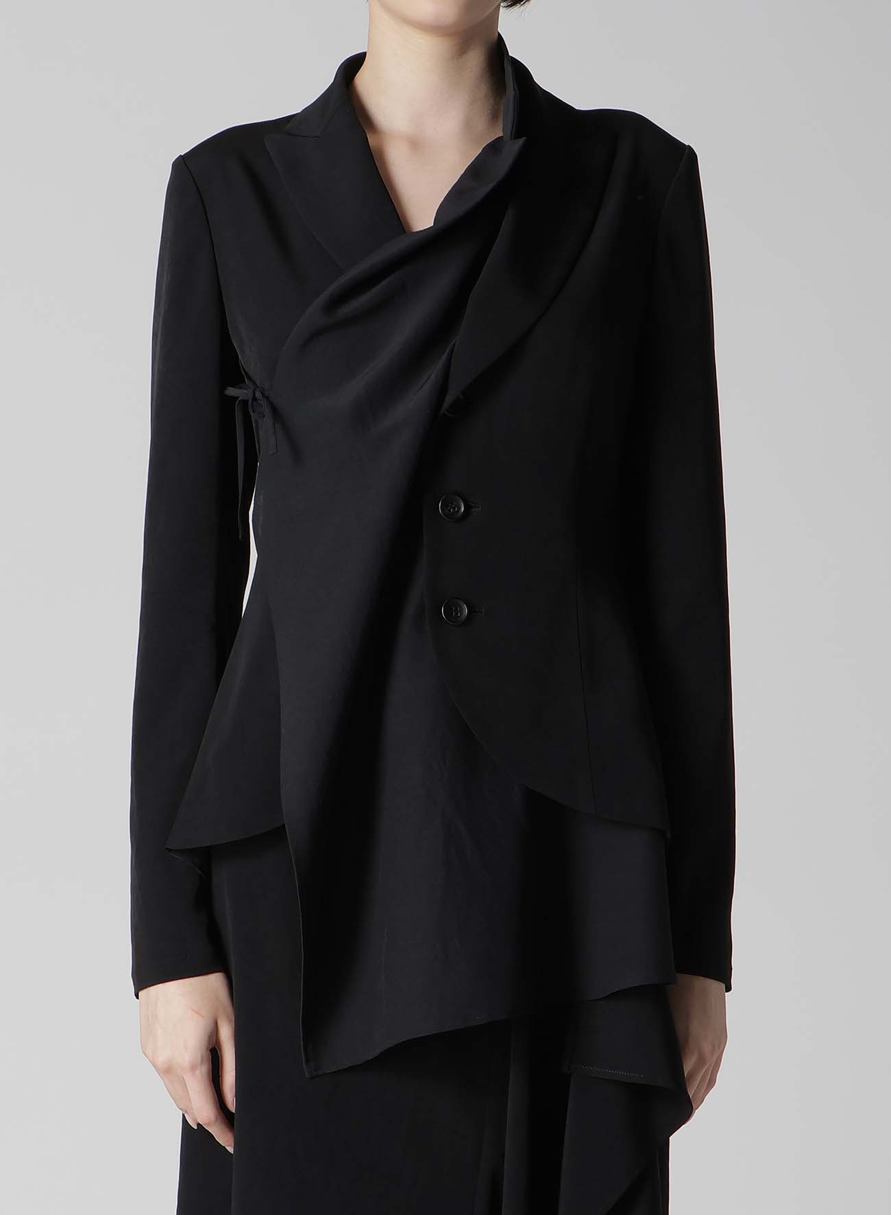 TA/PE CREPE DE CHINE 2 LAYERED WRAP JACKET