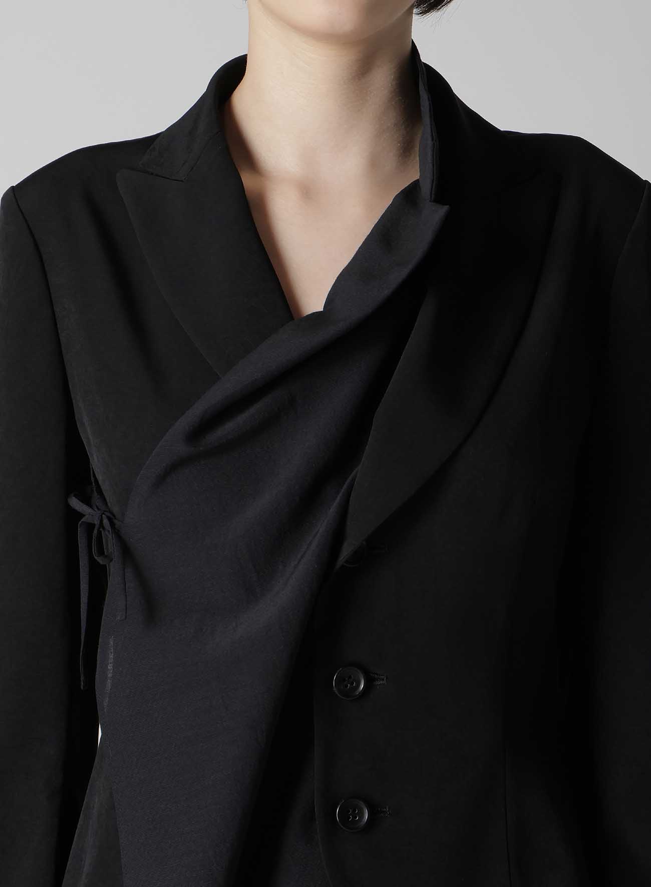 TA/PE CREPE DE CHINE 2 LAYERED WRAP JACKET