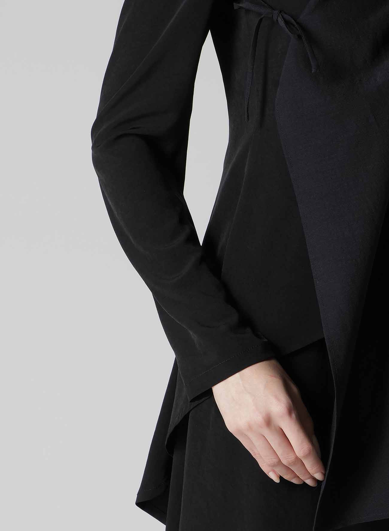 TA/PE CREPE DE CHINE 2 LAYERED WRAP JACKET