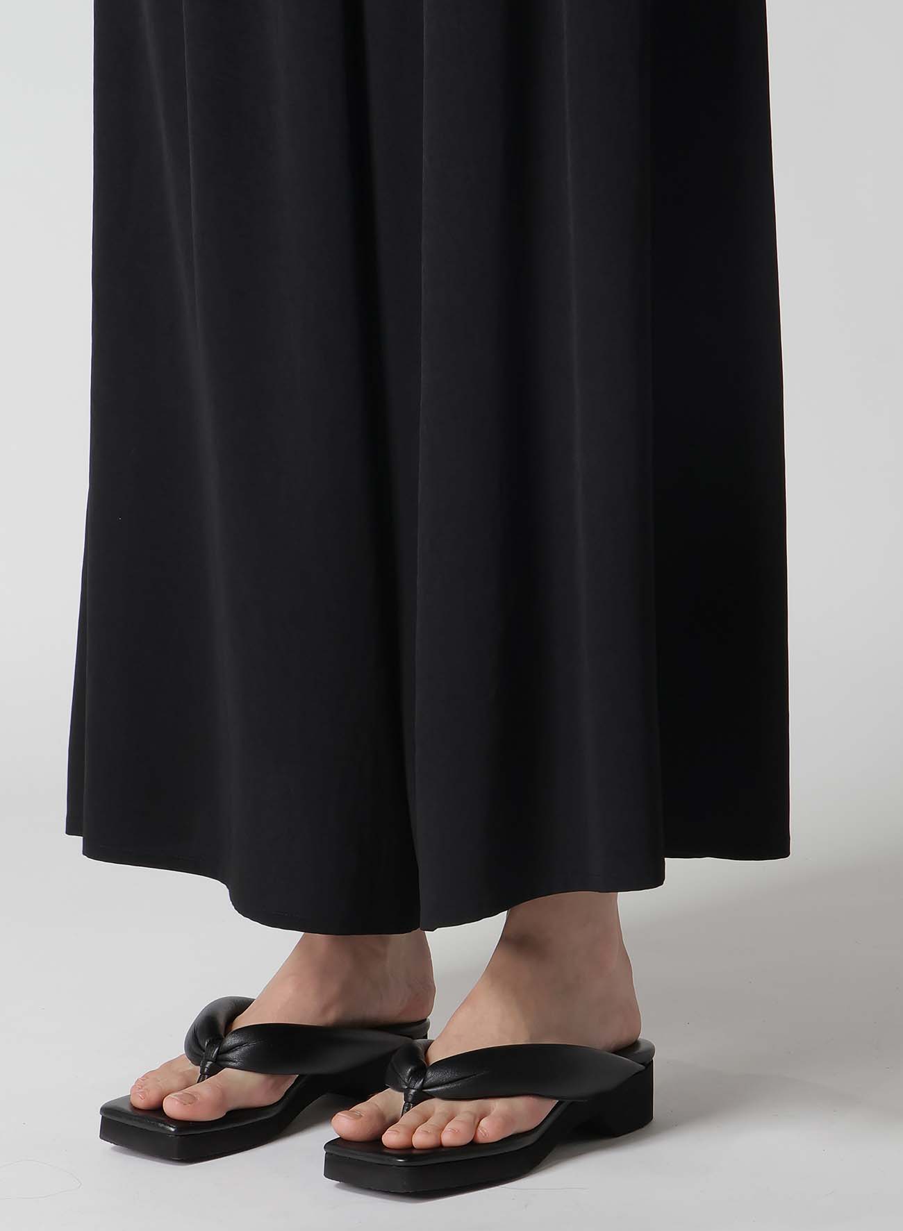 TA/PE CREPE DE CHINE SKIRT-LIKE GATHER PANTS