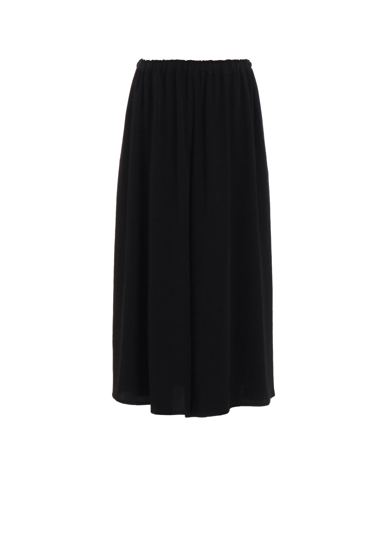 TA/PE CREPE DE CHINE SKIRT-LIKE GATHER PANTS