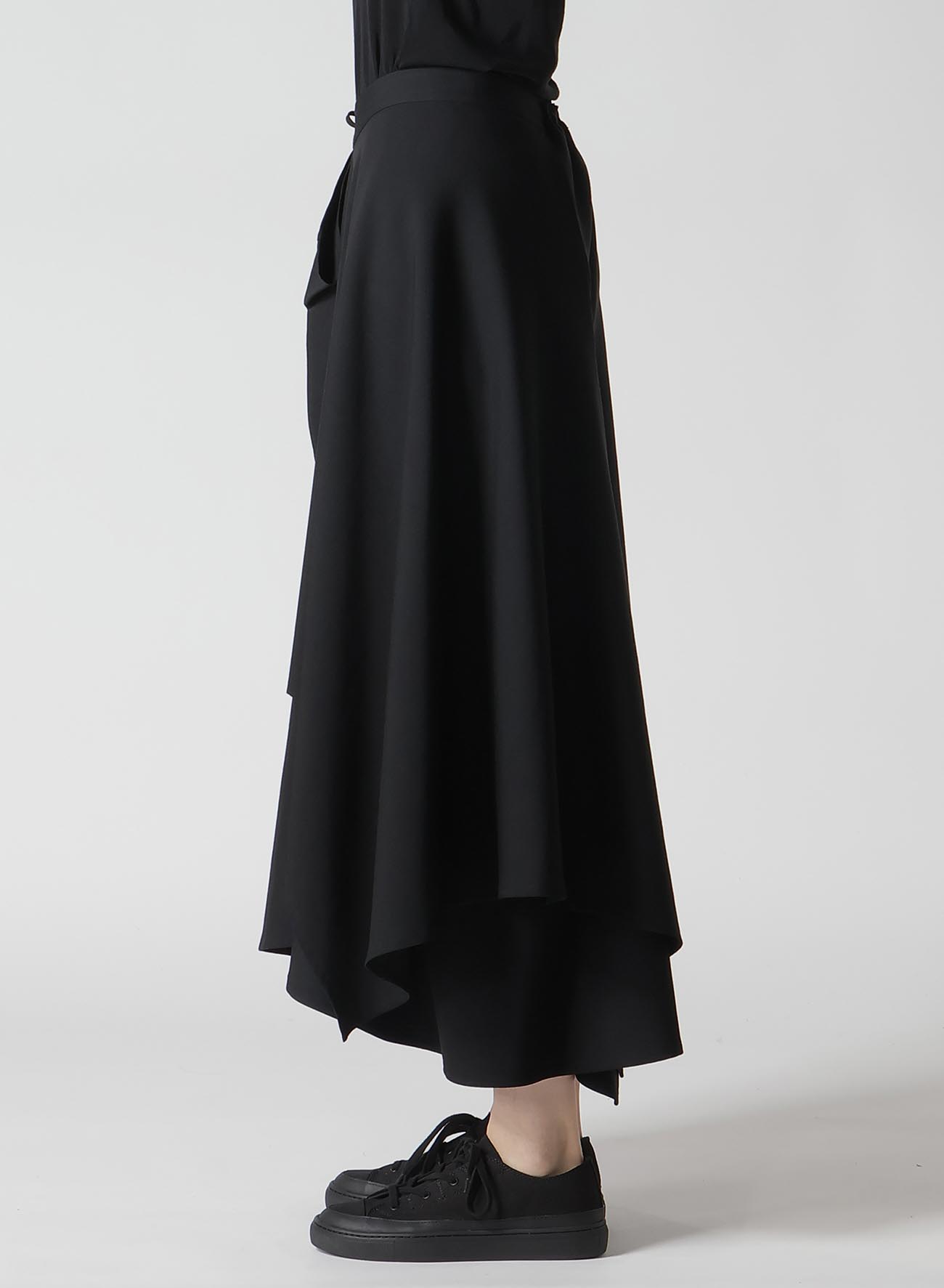 GABARDINE R GATHERED SKIRT