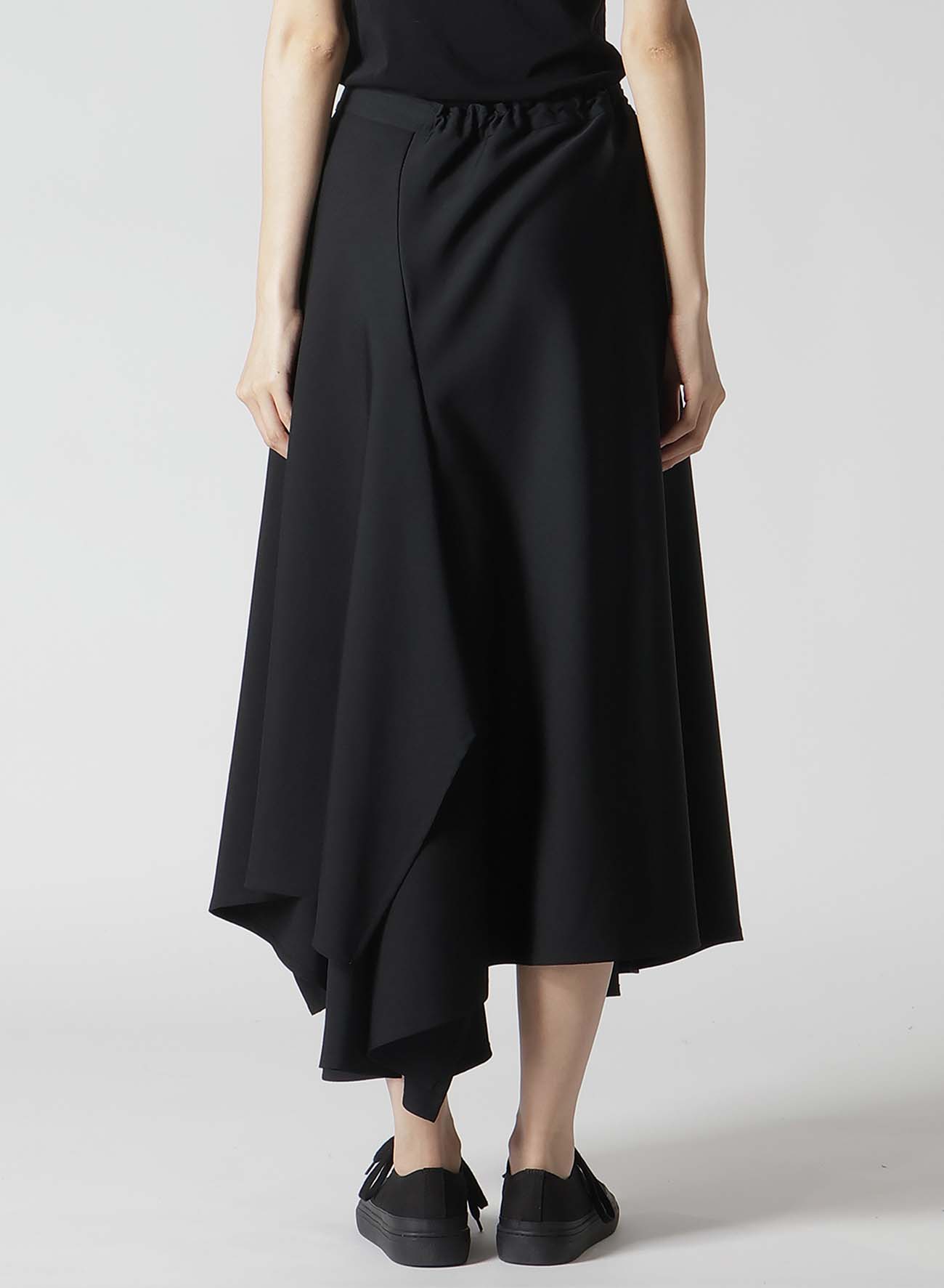 GABARDINE R GATHERED SKIRT