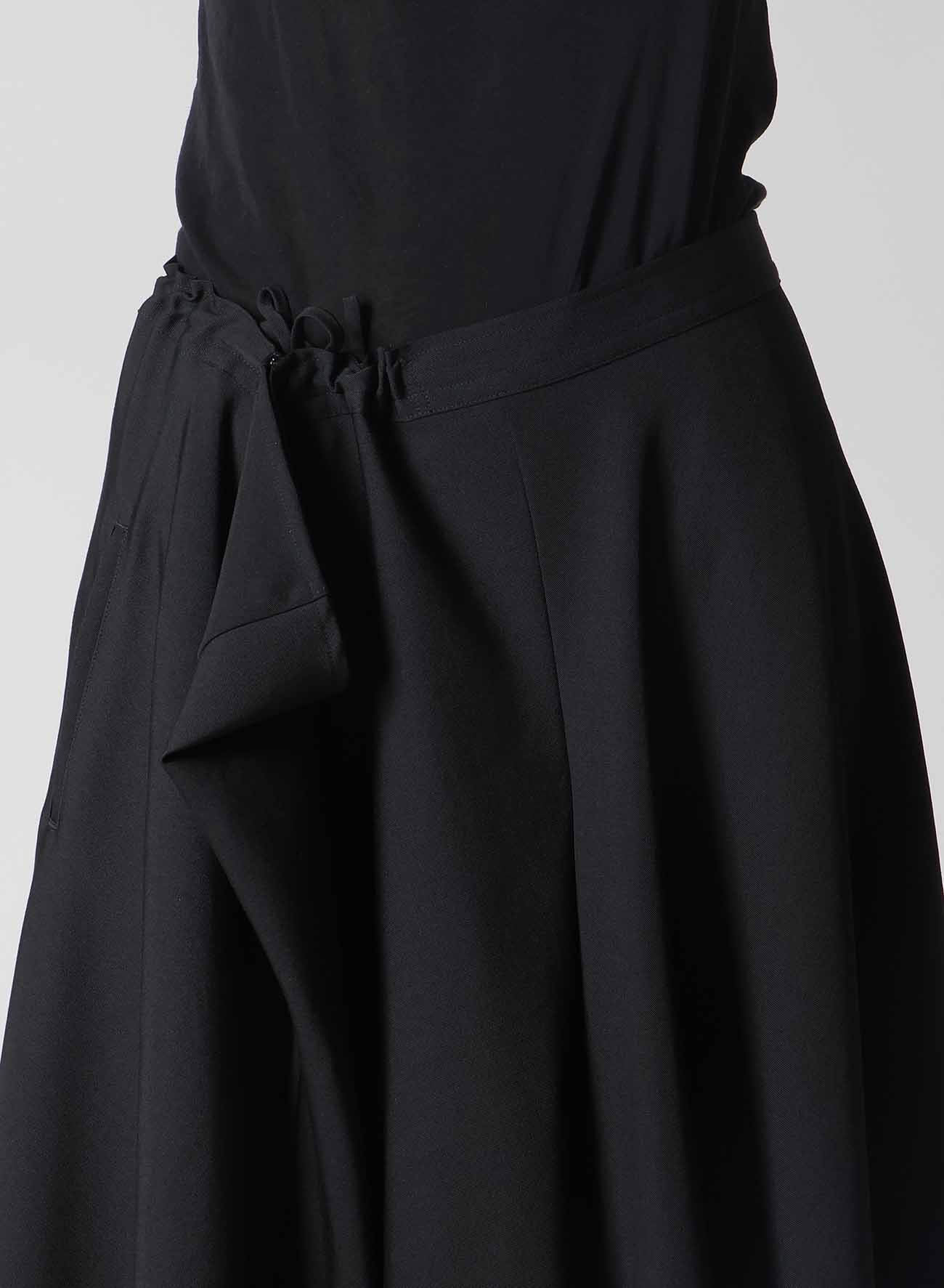 GABARDINE R GATHERED SKIRT