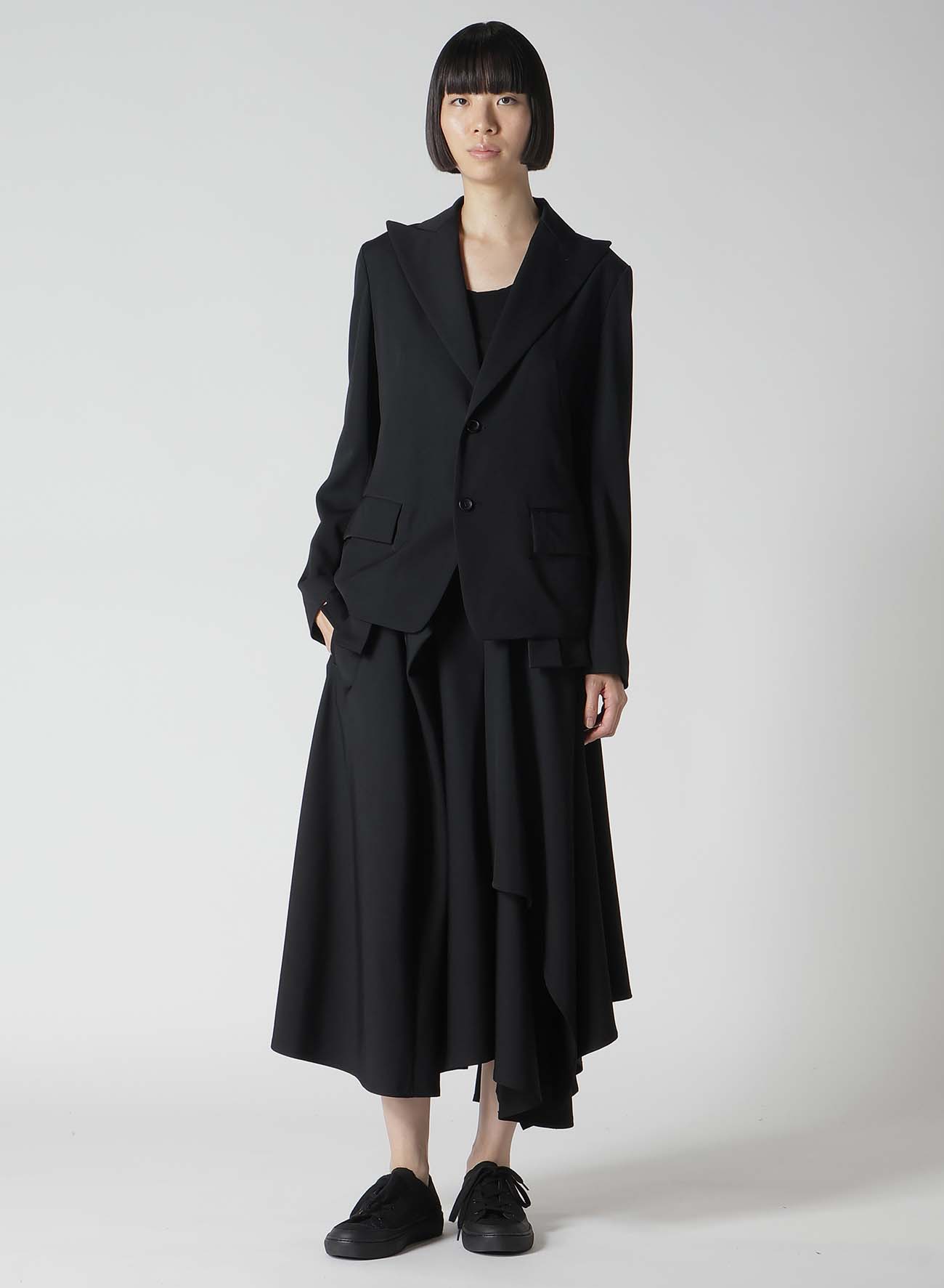 GABARDINE R GATHERED SKIRT