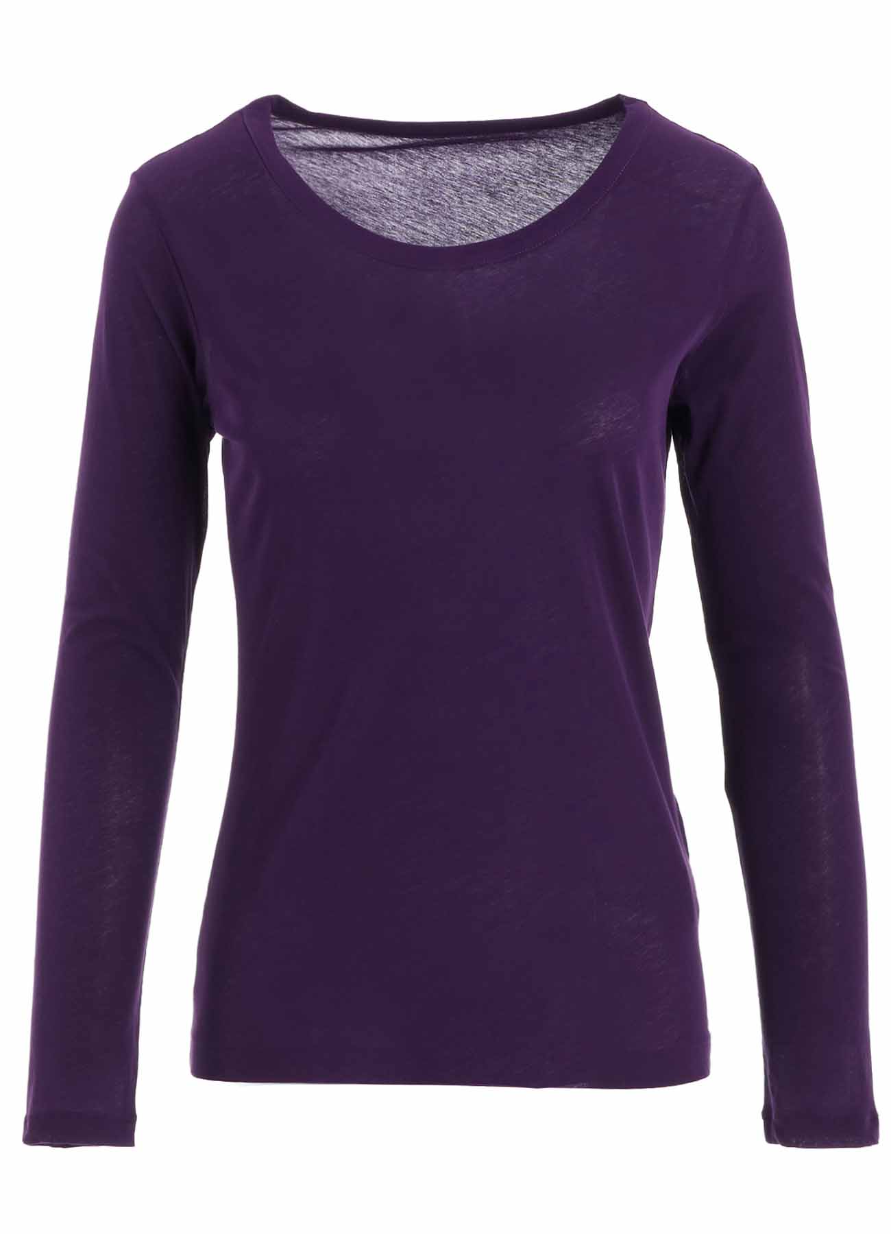 HIGH GAUGE COTTON JERSEY ROUND NECK LONG SLV T