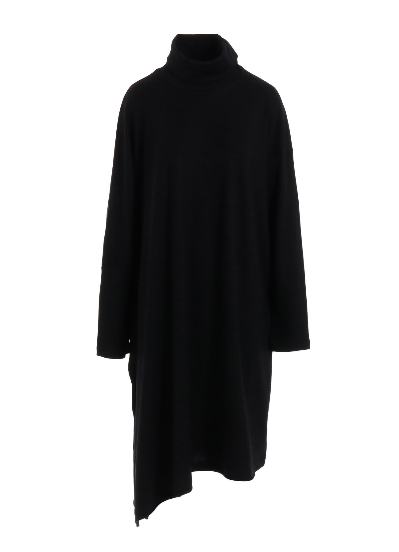 LUMINARY WOOL FLARED HIGH NECK DRESS