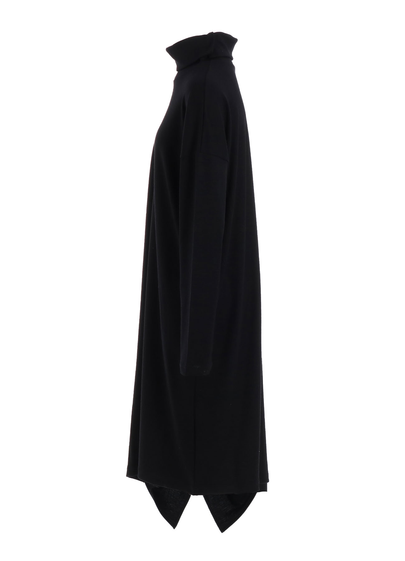 LUMINARY WOOL FLARED HIGH NECK DRESS