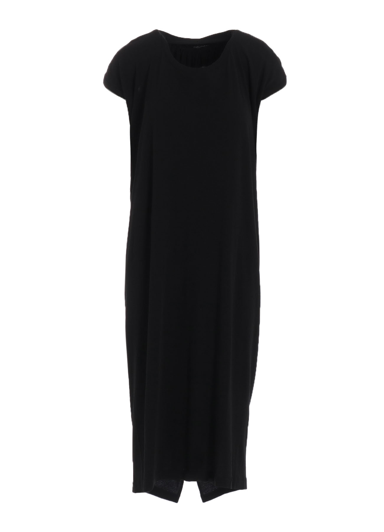 HIGH TWISTED MILANO RIB DRAPED SLEEVELESS DRESS