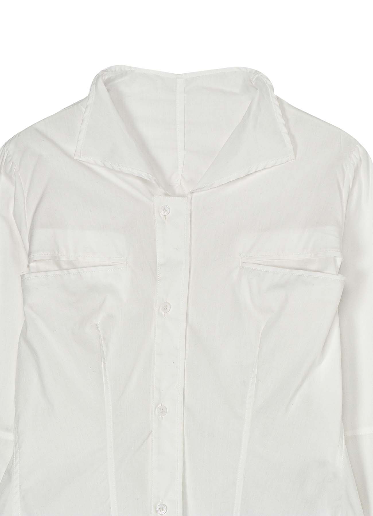 COTTON BROAD POCKET DETAIL HIGH NECK JACKET