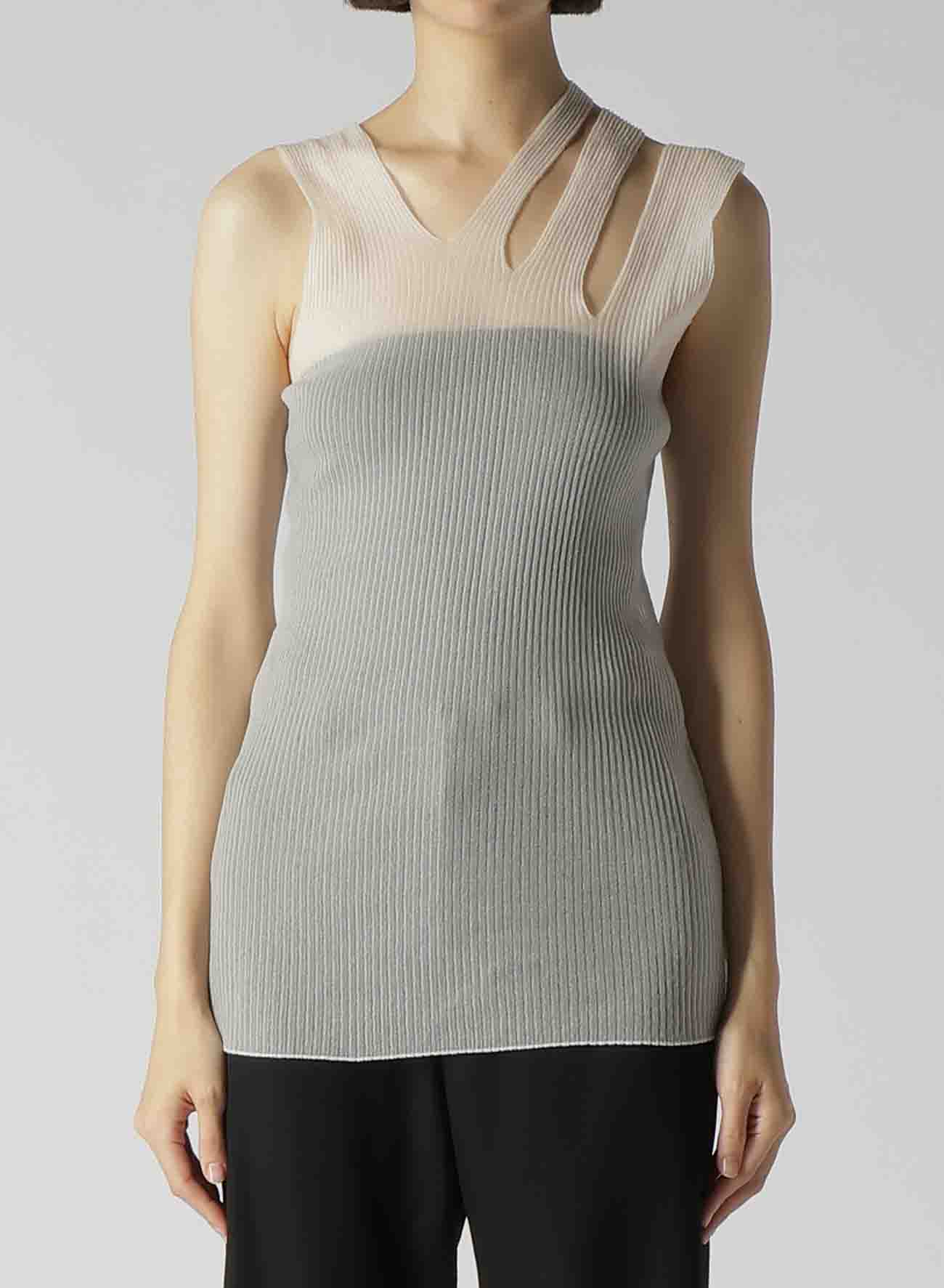 12G 3*3 RIB collections SLEEVELESS TOP A