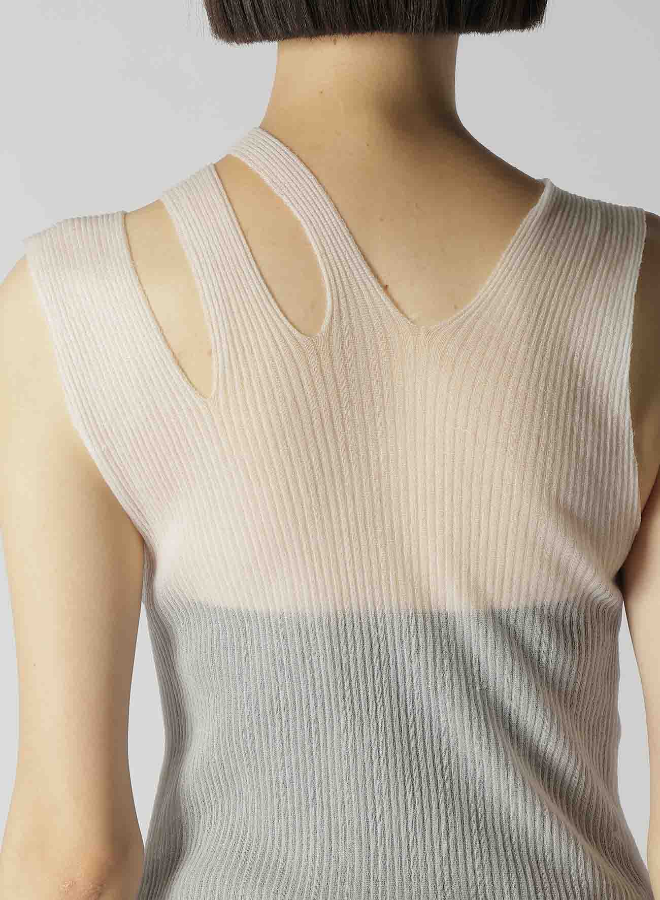 12G 3*3 RIB collections SLEEVELESS TOP A