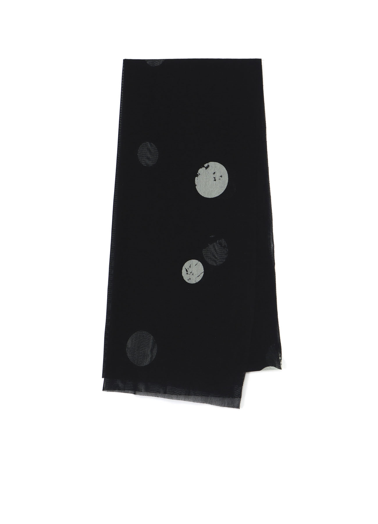 SILK TULE/DISCHARGE PRINT DYEING DOT STOLE